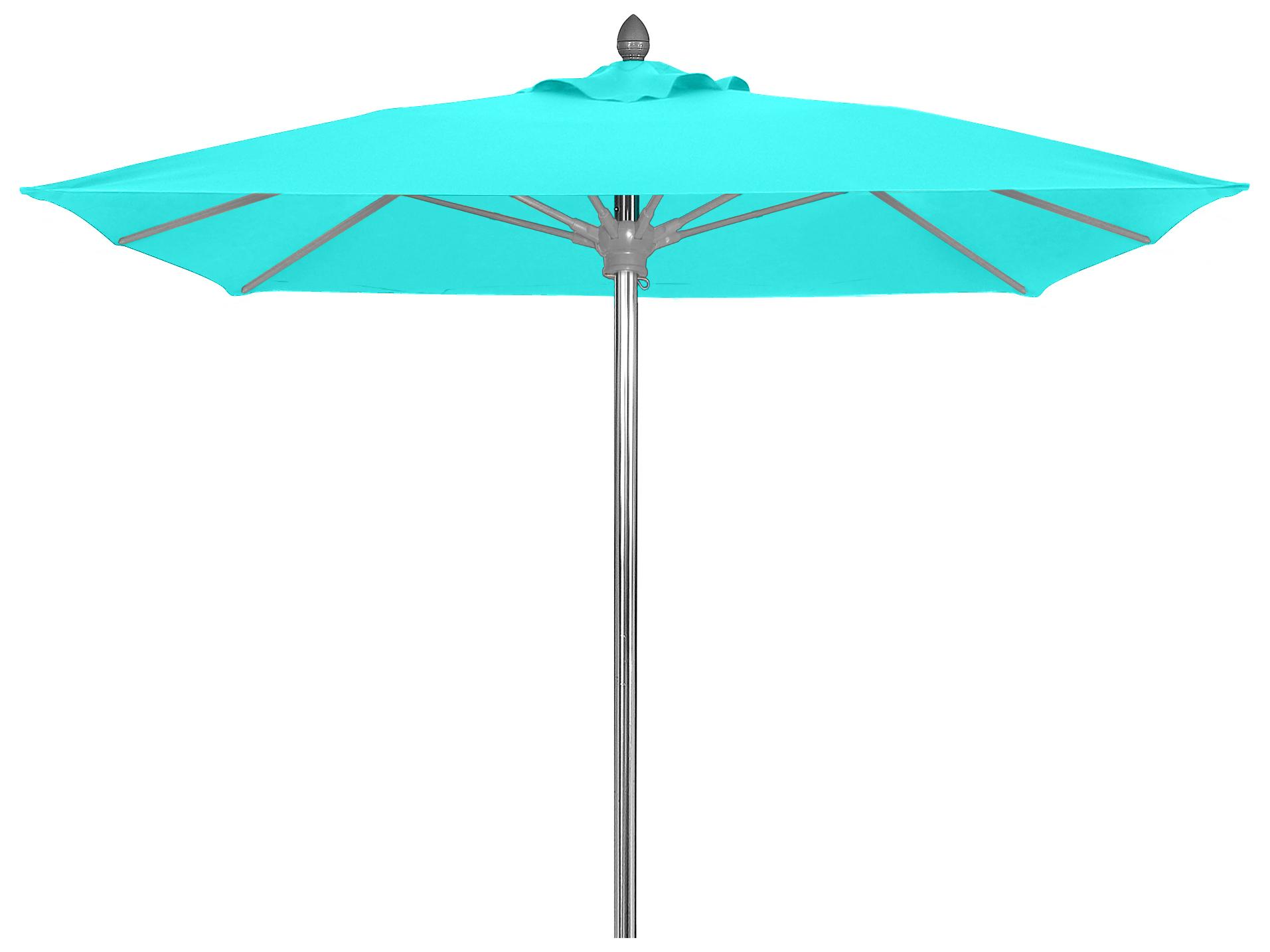 Fiberbuilt Patio Umbrellas Riva Aluminum 6 Foot Square Pulley & Pin Patio Umbrella