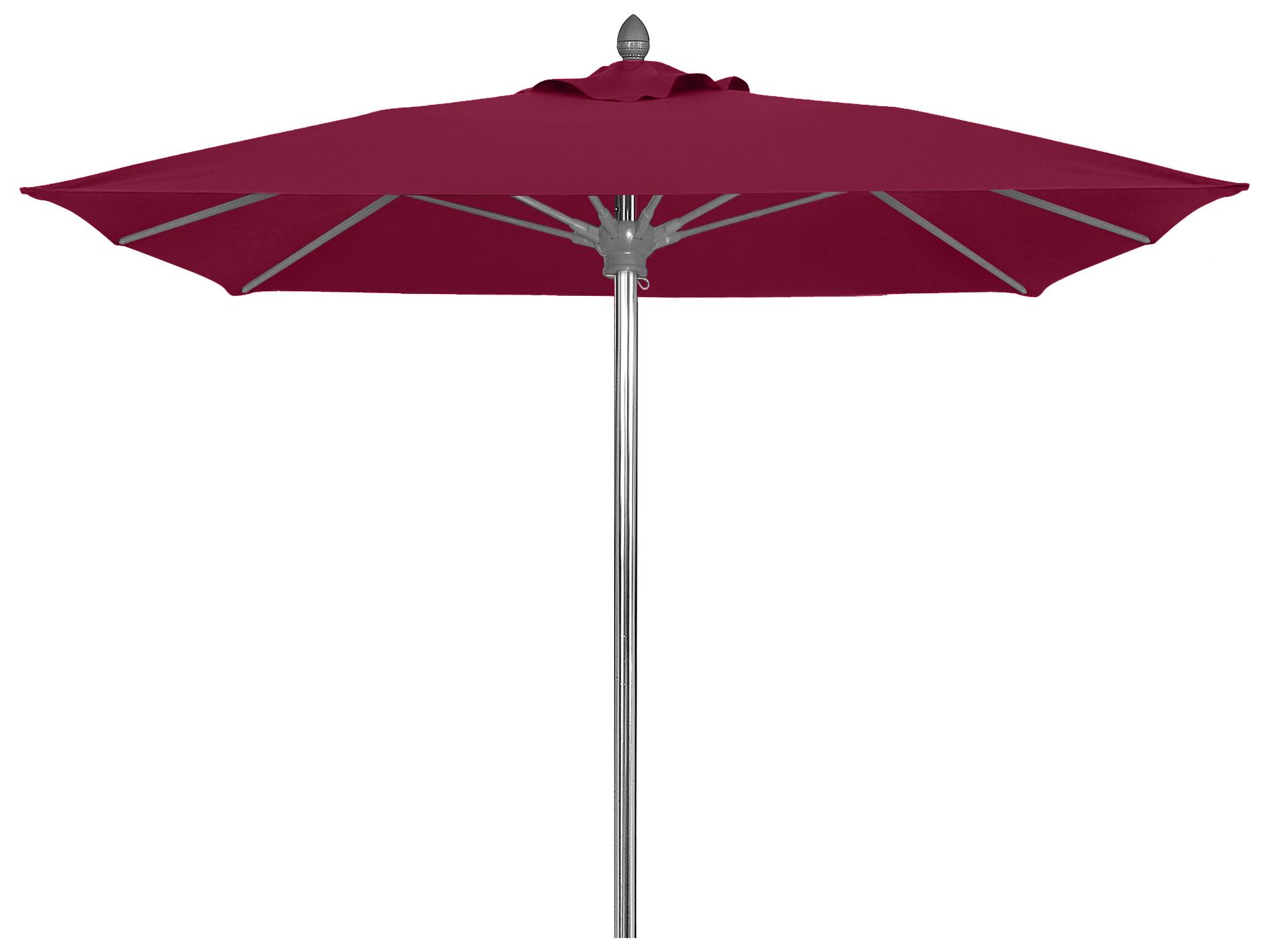 Fiberbuilt Patio Umbrellas Riva Aluminum 6 Foot Square Pulley & Pin Patio Umbrella
