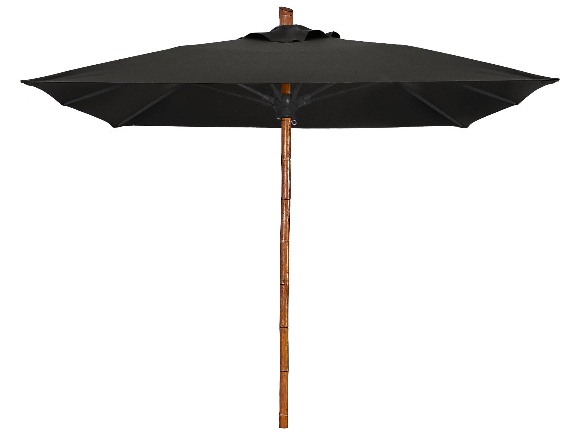 Fiberbuilt Outdoor Patio Umbrellas Prestige - Bambusa Fiberglass 6 Foot Square Pulley & Pin Outdoor Patio Umbrella