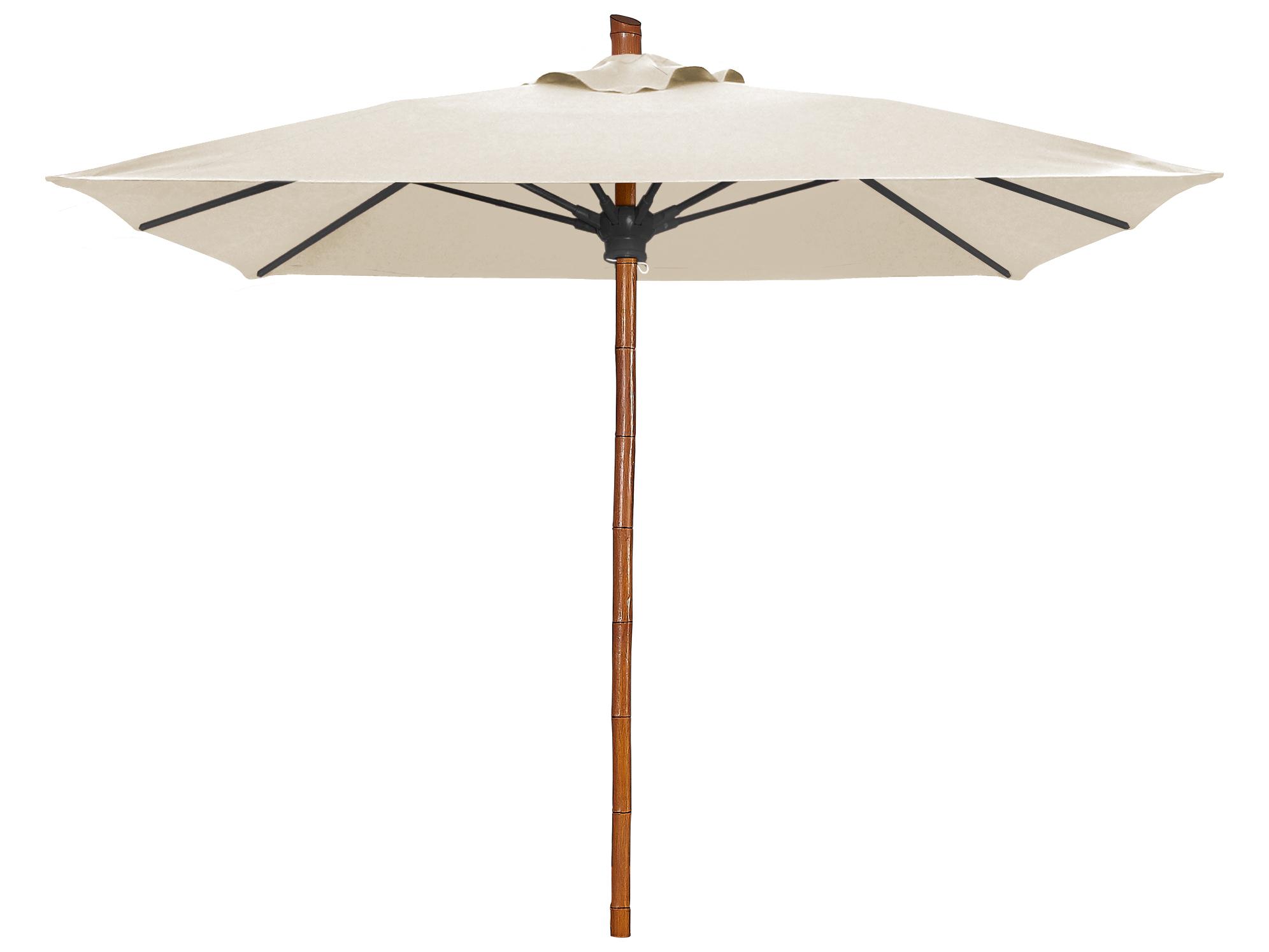 Fiberbuilt Patio Umbrellas Prestige - Bambusa Fiberglass 6 Foot Square Push Up & Pin Patio Umbrella