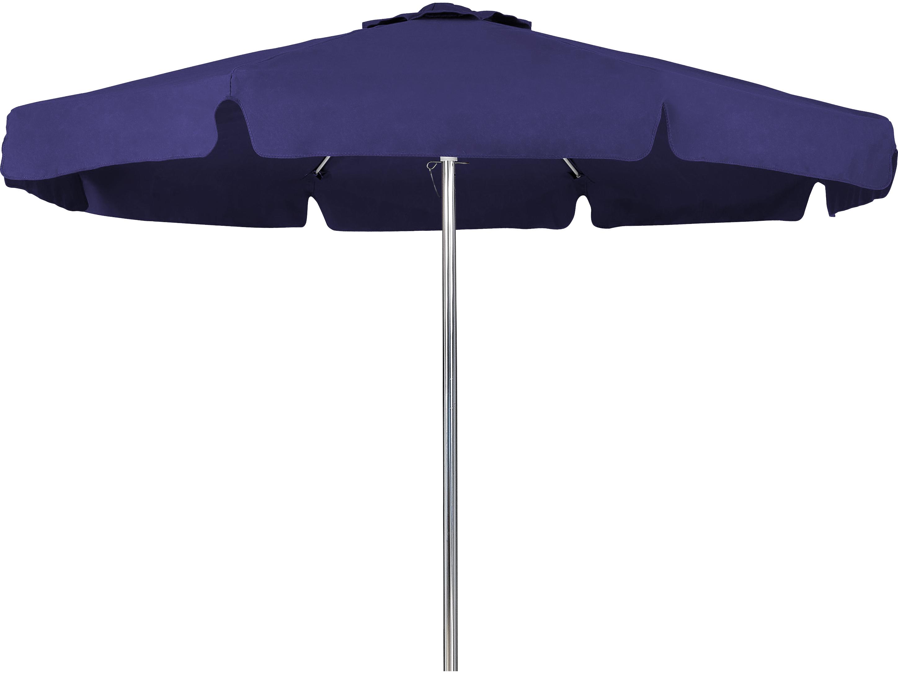 Fiberbuilt Outdoor Umbrellas Beach Aluminum Mill 7.5 Foot Octagon Push Up Outdoor Umbrella