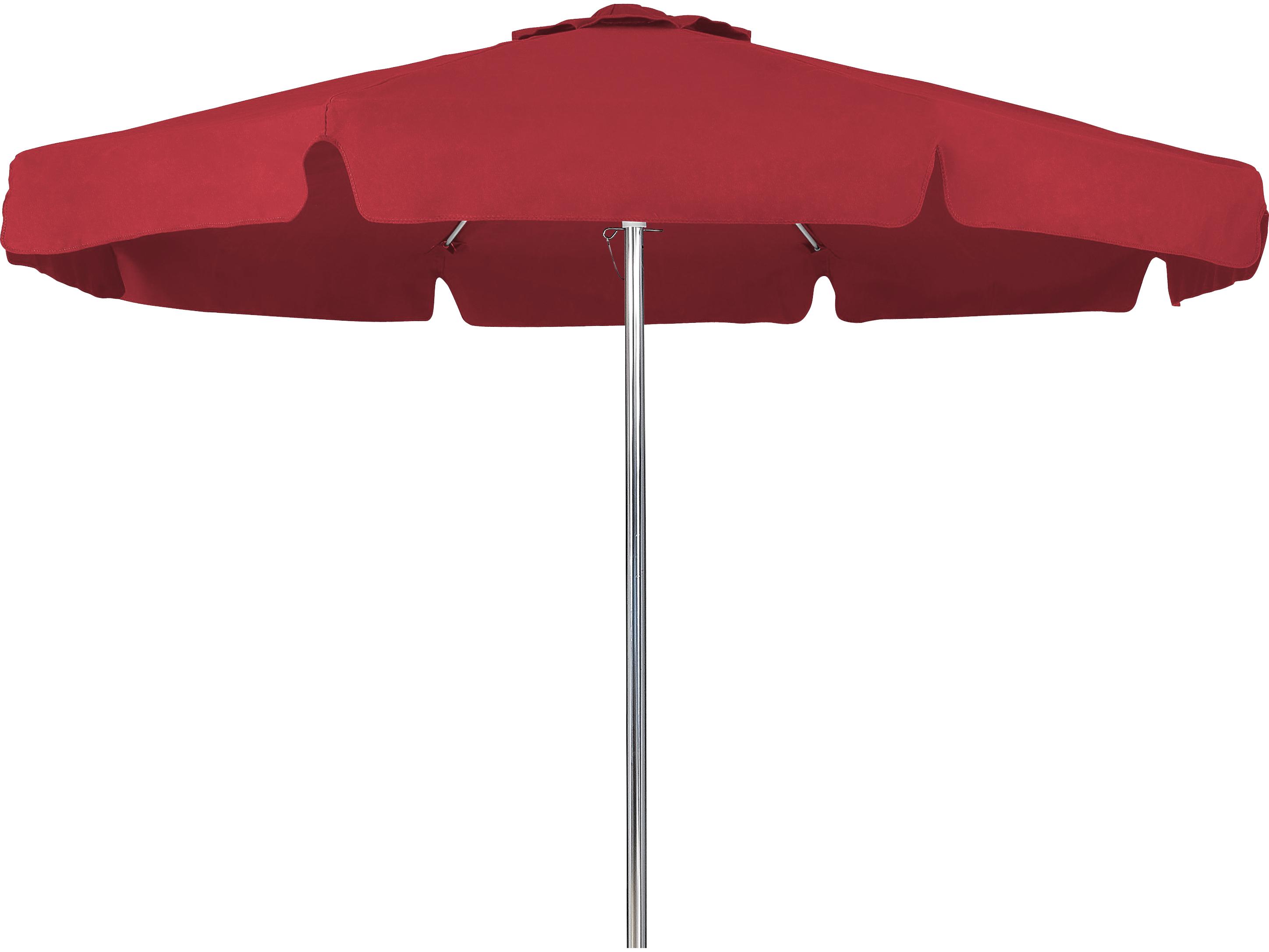 Fiberbuilt Outdoor Umbrellas Beach Aluminum Mill 7.5 Foot Octagon Push Up Outdoor Umbrella