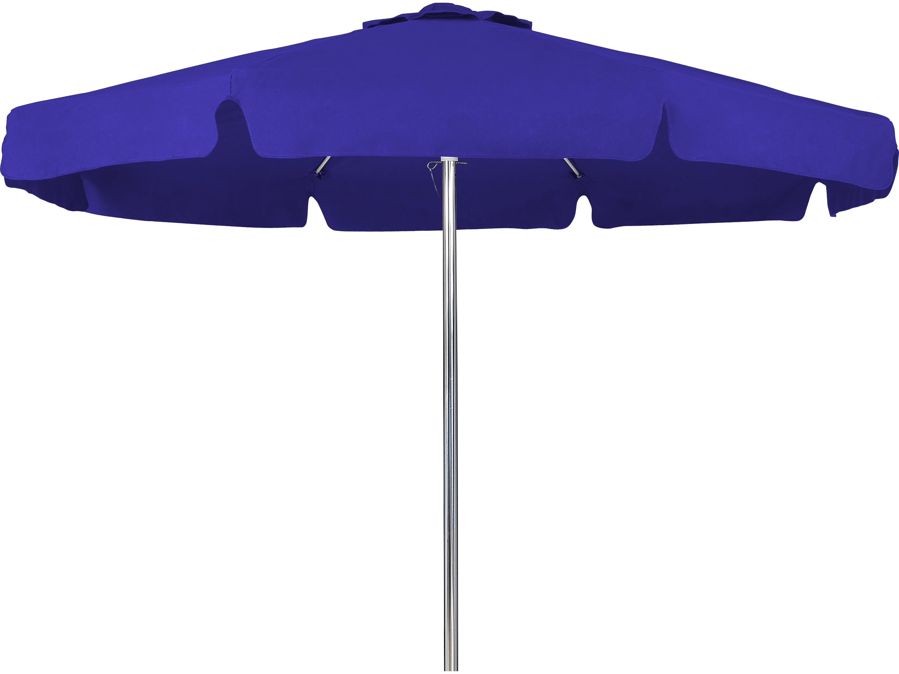 Fiberbuilt Outdoor Umbrellas Beach Aluminum Mill 7.5 Foot Octagon Push Up Outdoor Umbrella