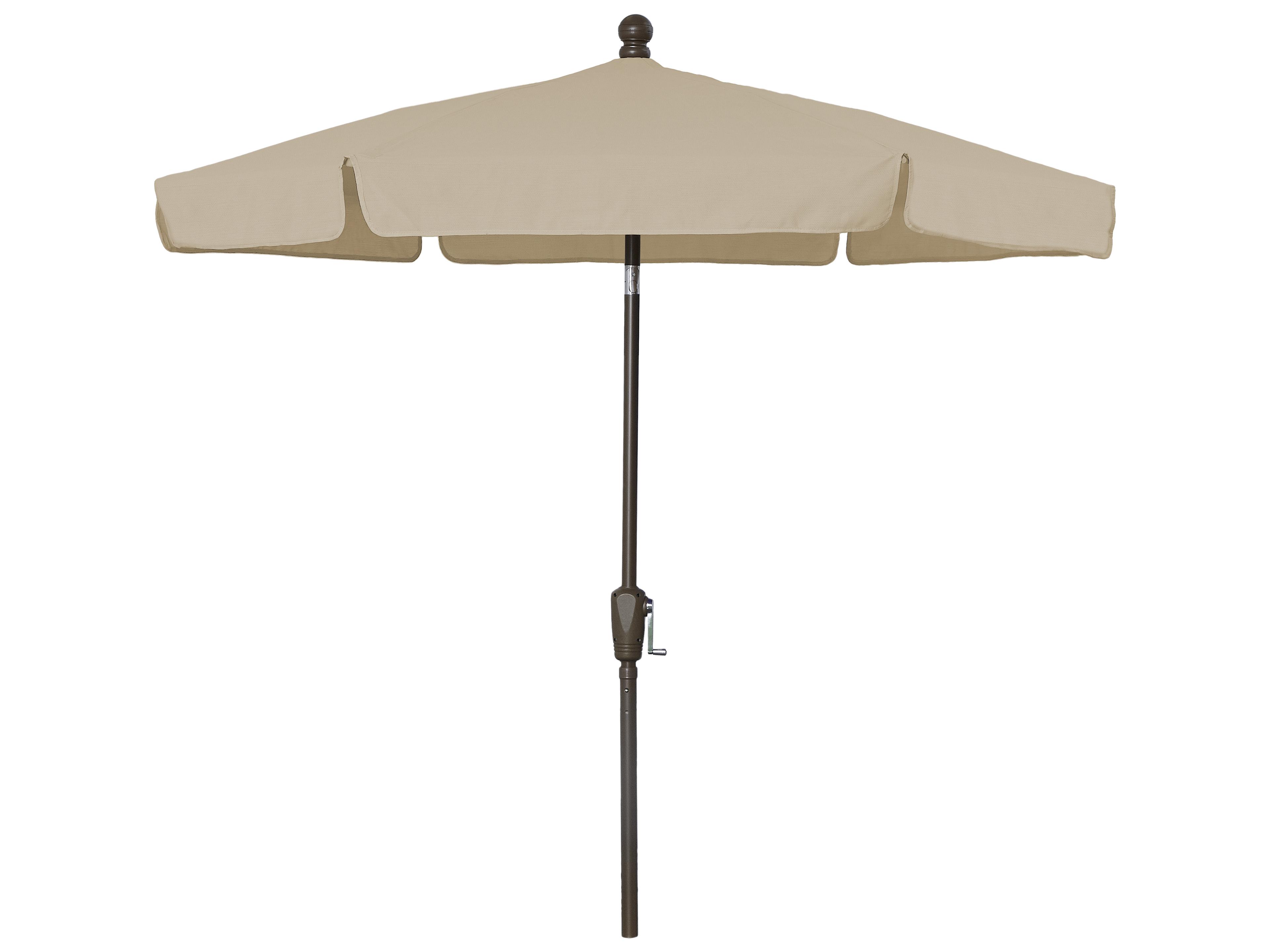 Fiberbuilt Outdoor Umbrellas Quick Ship Home 7.5 Foot Hexagon Aluminum Outdoor Umbrella