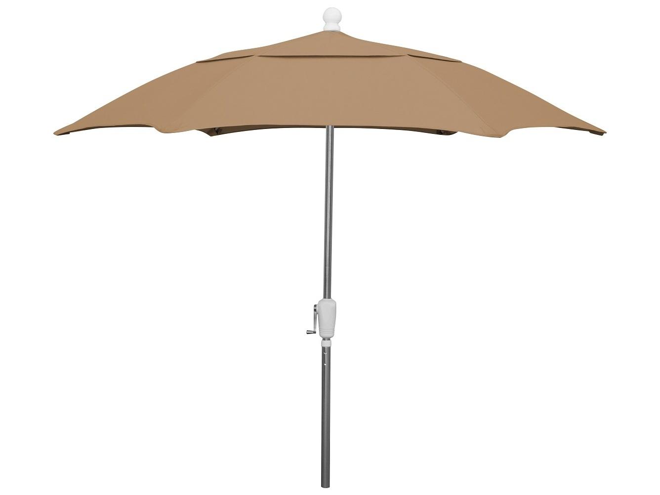 Fiberbuilt Outdoor Patio Umbrellas Quick Ship Home 7.5 Foot Hexagon Aluminum Outdoor Patio Umbrella