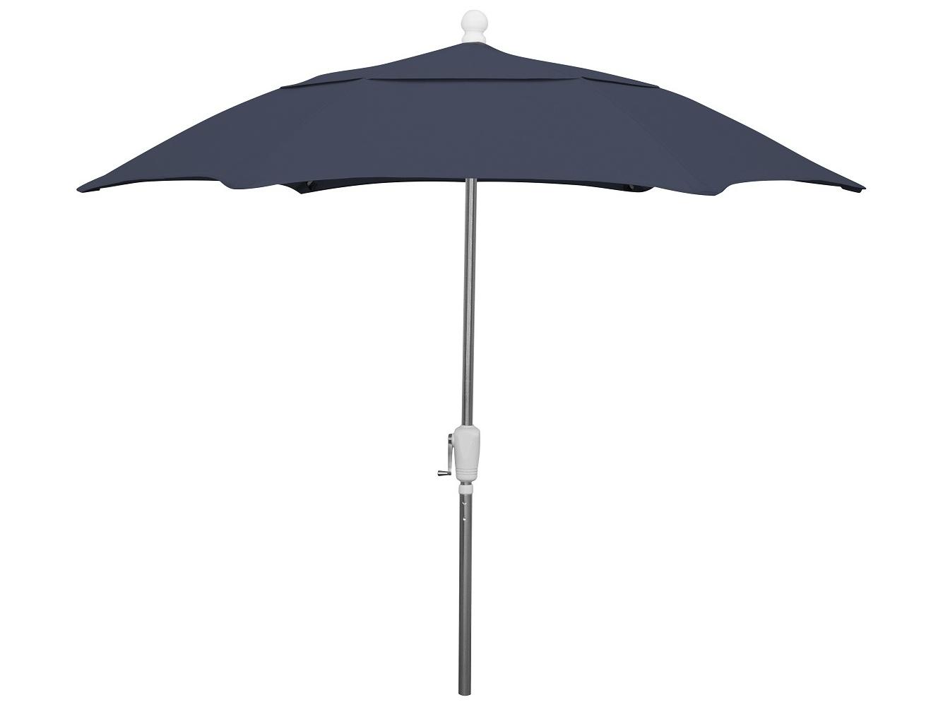 Fiberbuilt Outdoor Patio Umbrellas Quick Ship Home 7.5 Foot Hexagon Aluminum Outdoor Patio Umbrella