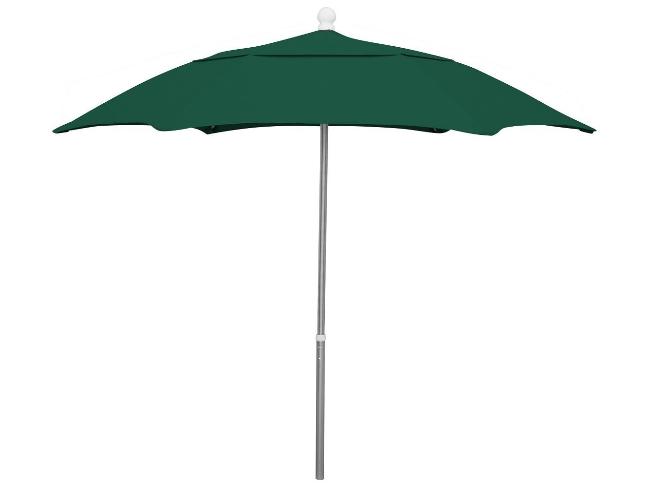 Fiberbuilt Outdoor Umbrellas Quick Ship Home 7.5 Foot Push Up Lift Outdoor Umbrella