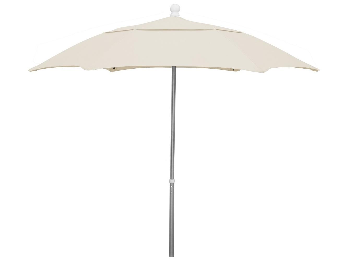 Fiberbuilt Outdoor Umbrellas Quick Ship Home 7.5 Foot Push Up Lift Outdoor Umbrella