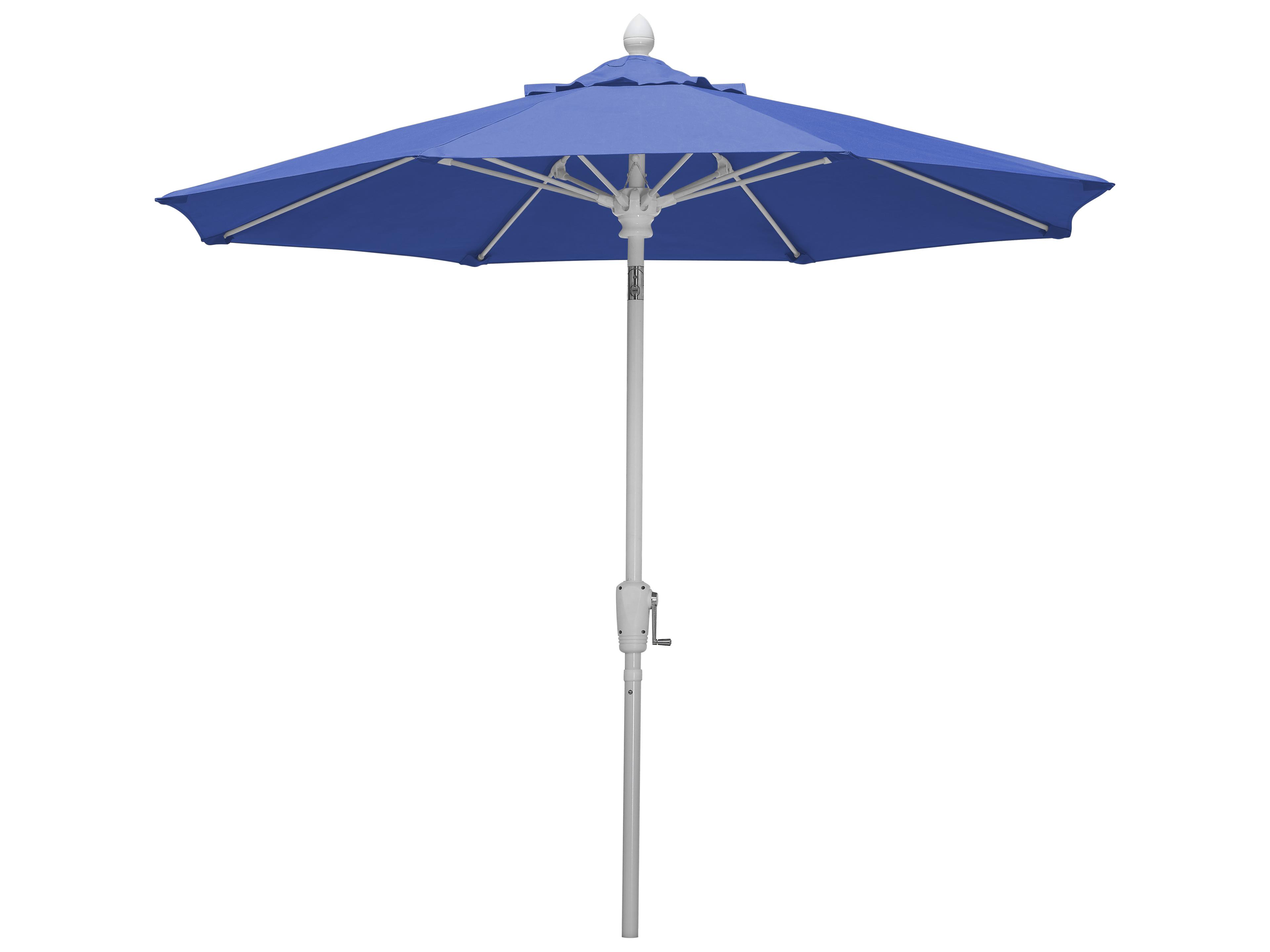 Fiberbuilt Outdoor Umbrellas Market Aluminum 7.5 Foot Octagon Crank with Tilt Outdoor Umbrella