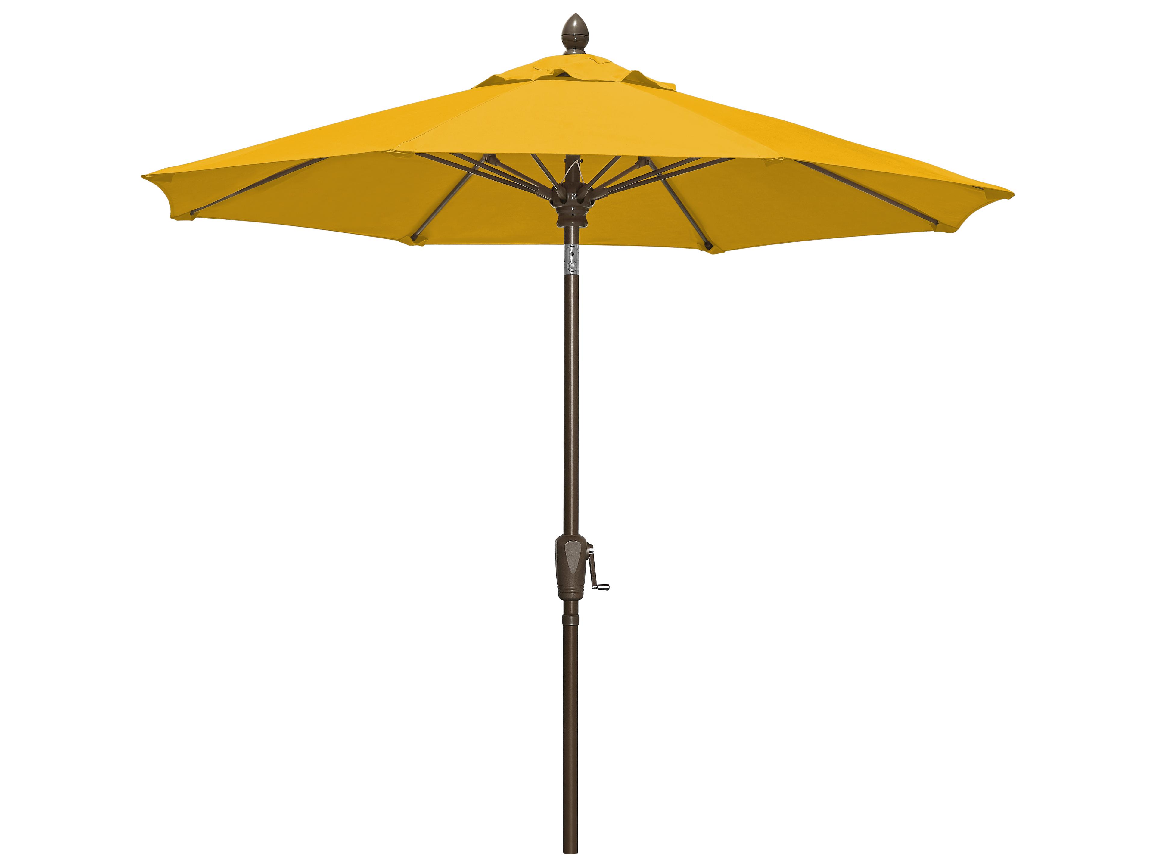 Fiberbuilt Outdoor Patio Umbrellas Quick Ship Market Crank 7.5 Foot Octagon Aluminum Outdoor Patio Umbrella