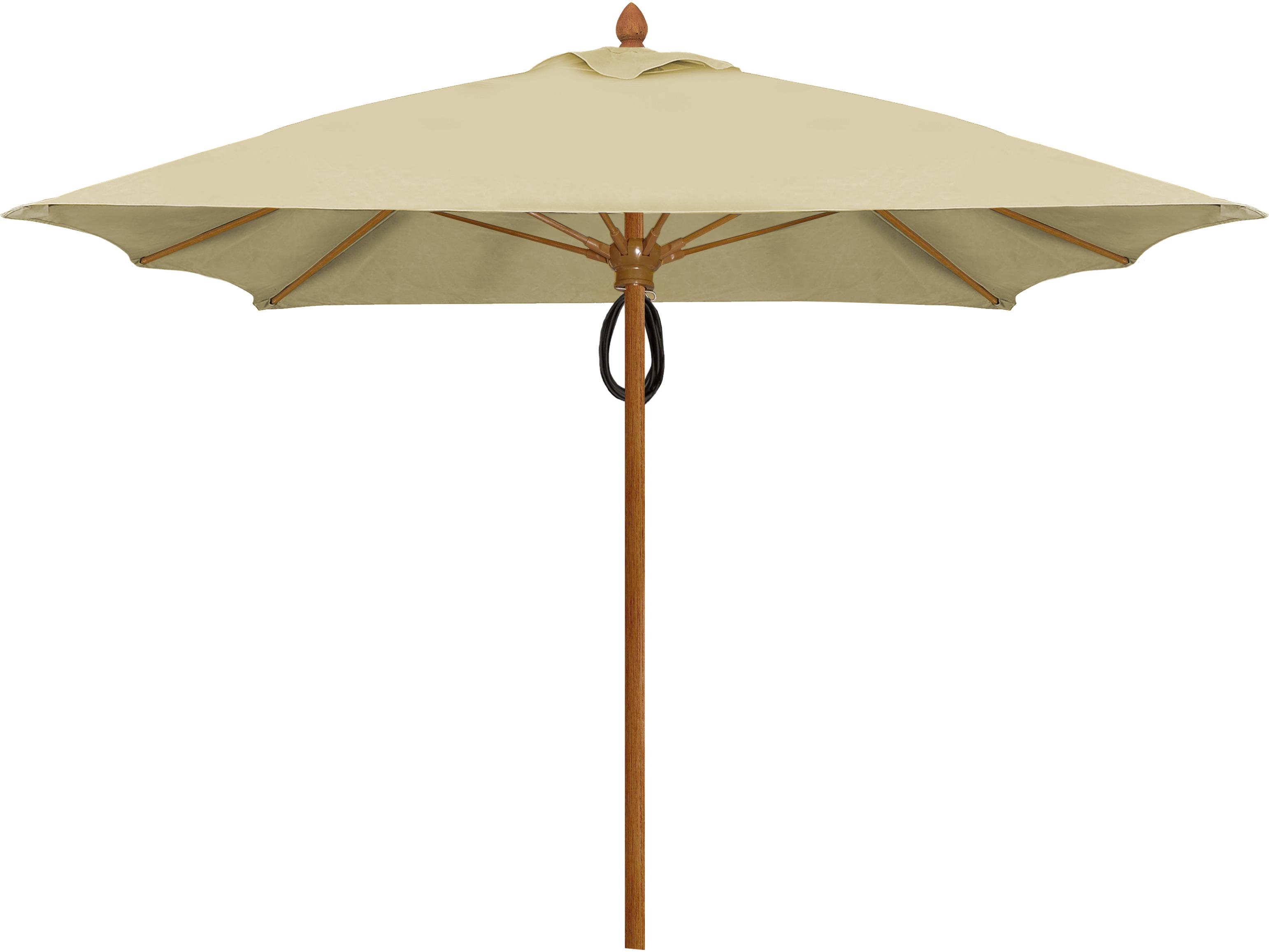 Fiberbuilt Outdoor Umbrellas Prestige - Diamante Fiberglass 7 Foot Square Pulley & Pin Outdoor Umbrella