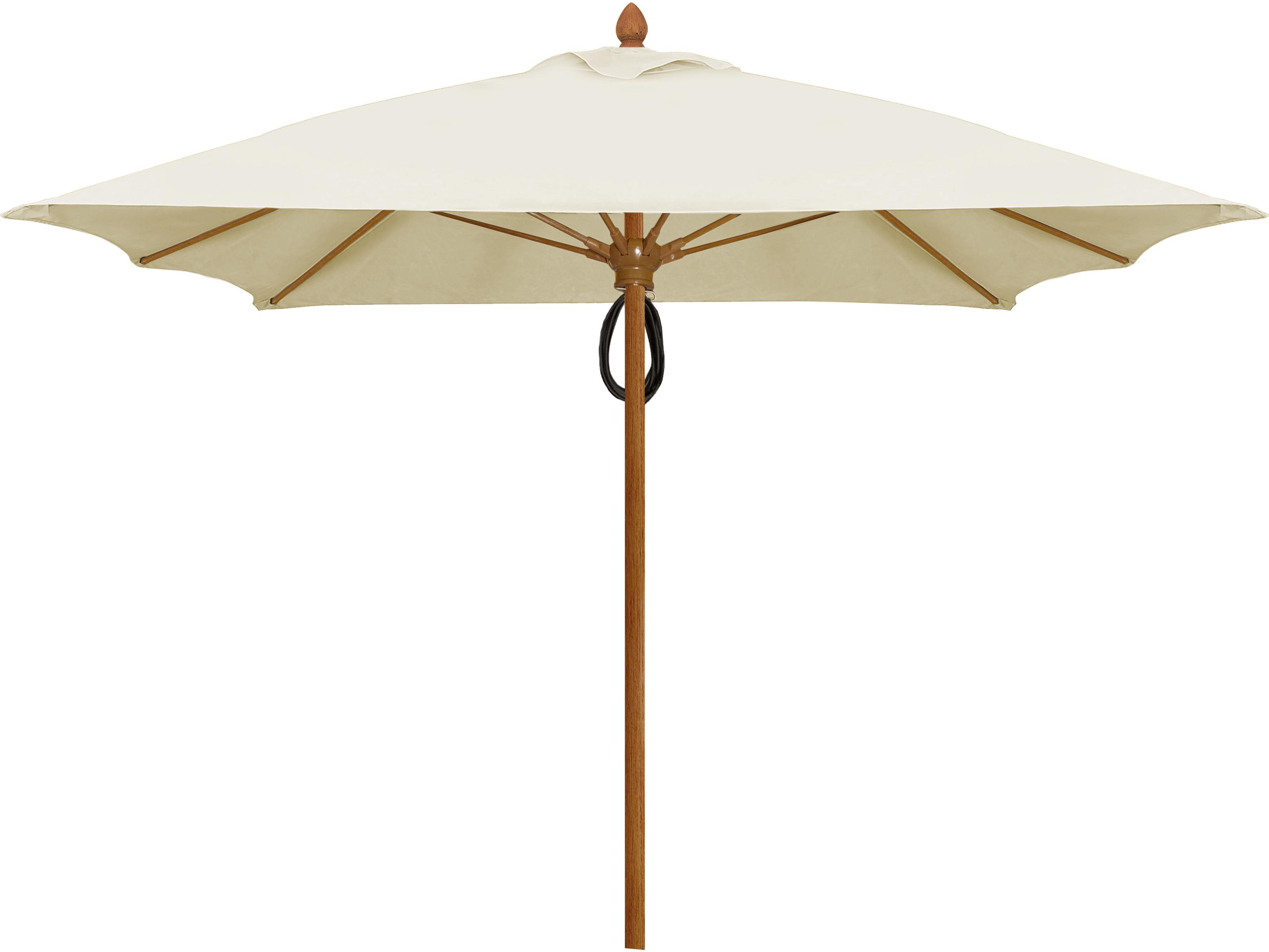 Fiberbuilt Outdoor Umbrellas Prestige - Diamante Fiberglass 7 Foot Square Pulley & Pin Outdoor Umbrella