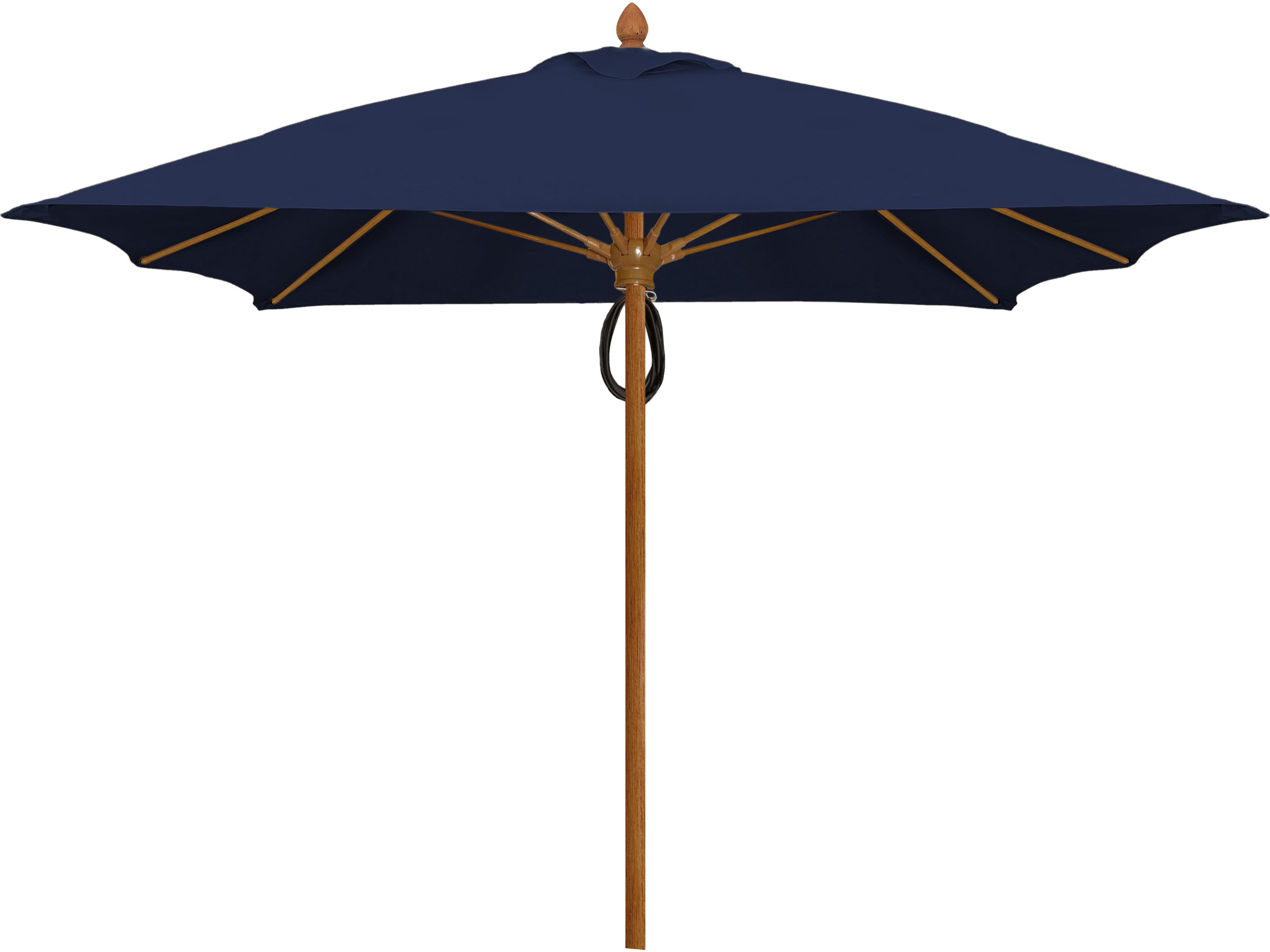 Fiberbuilt Outdoor Umbrellas Prestige - Diamante Fiberglass 7 Foot Square Pulley & Pin Outdoor Umbrella