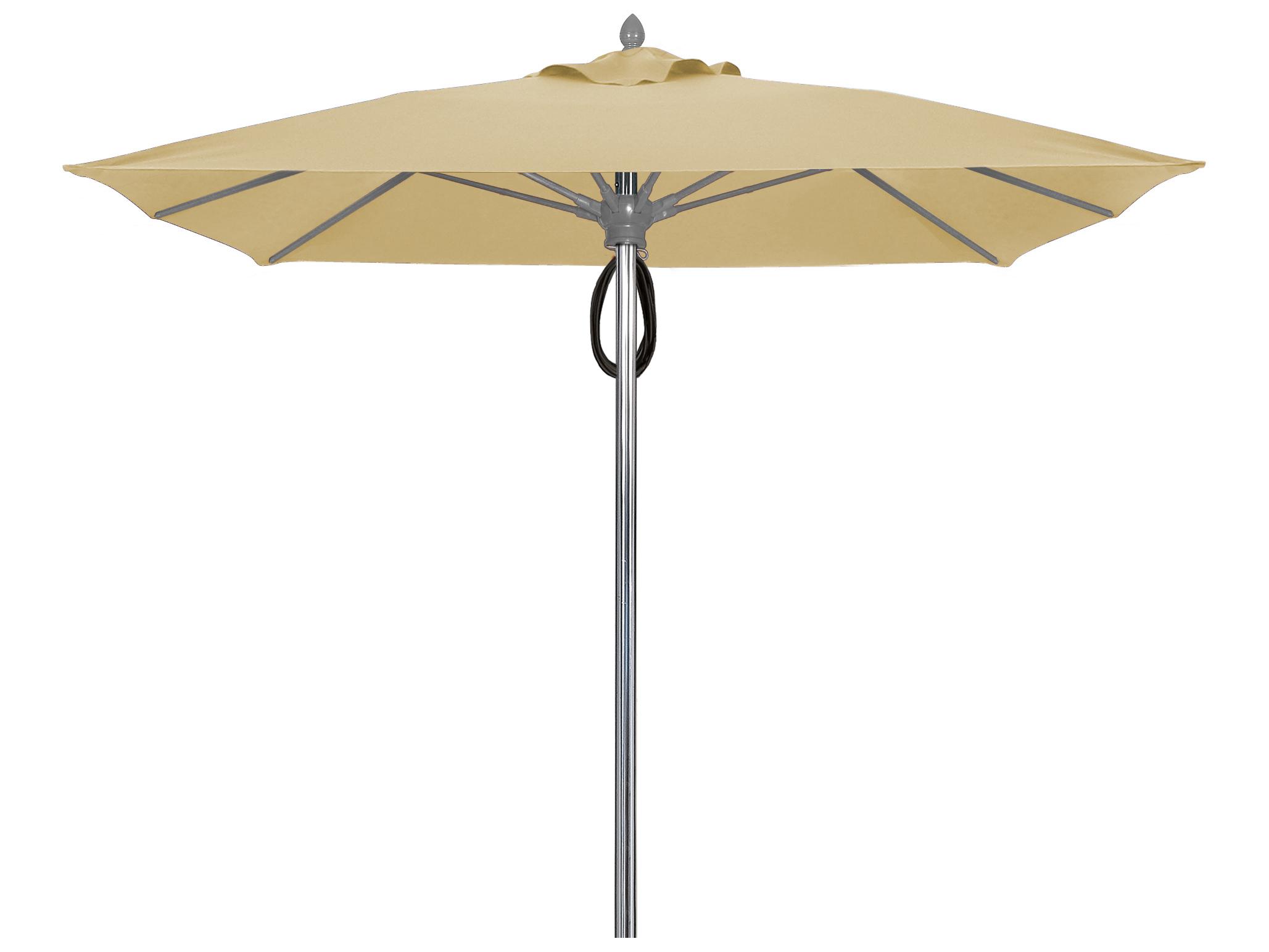 Fiberbuilt Patio Umbrellas Prestige - Oceana Fiberglass 7 Foot Square Pulley & Pin Patio Umbrella