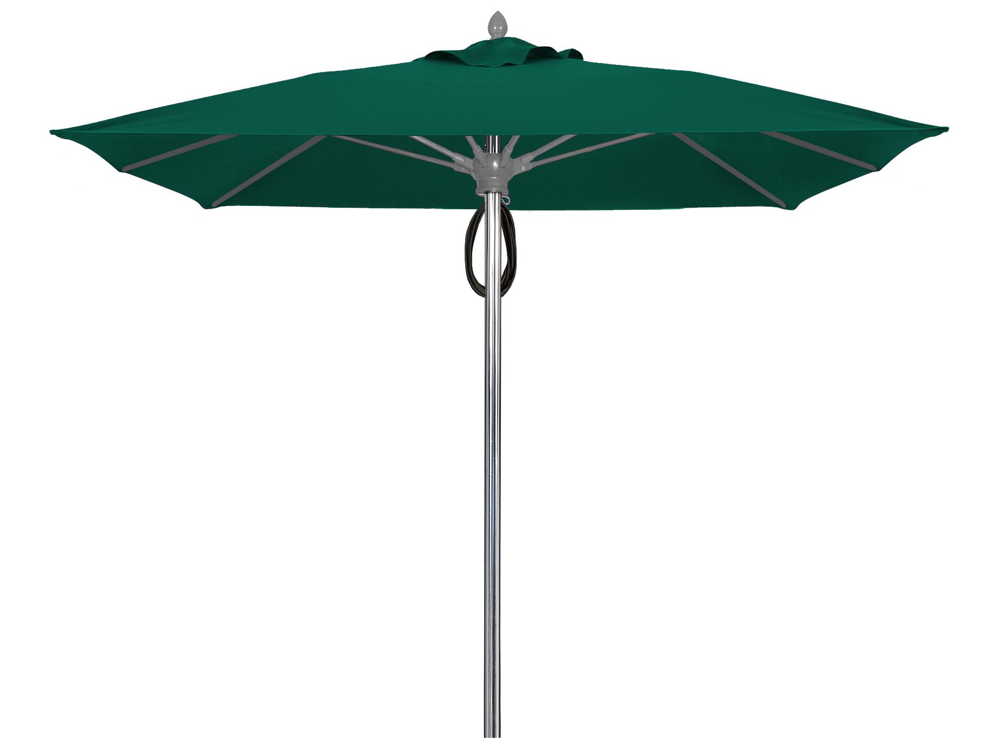 Fiberbuilt Patio Umbrellas Prestige - Oceana Fiberglass 7 Foot Square Pulley & Pin Patio Umbrella