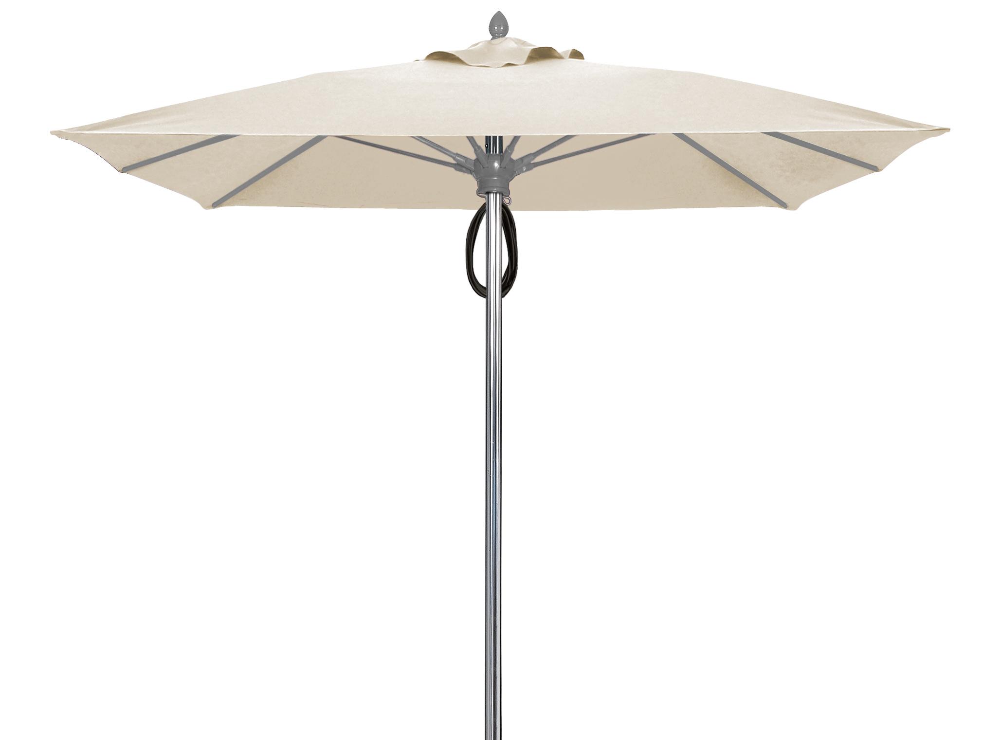 Fiberbuilt Patio Umbrellas Prestige - Oceana Fiberglass 7 Foot Square Pulley & Pin Patio Umbrella