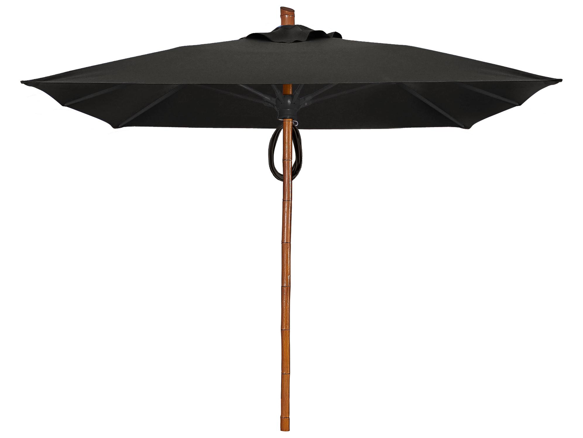 Fiberbuilt Outdoor Umbrellas Prestige - Bambusa Fiberglass 7.5 Foot Square Pulley & Pin Outdoor Umbrella