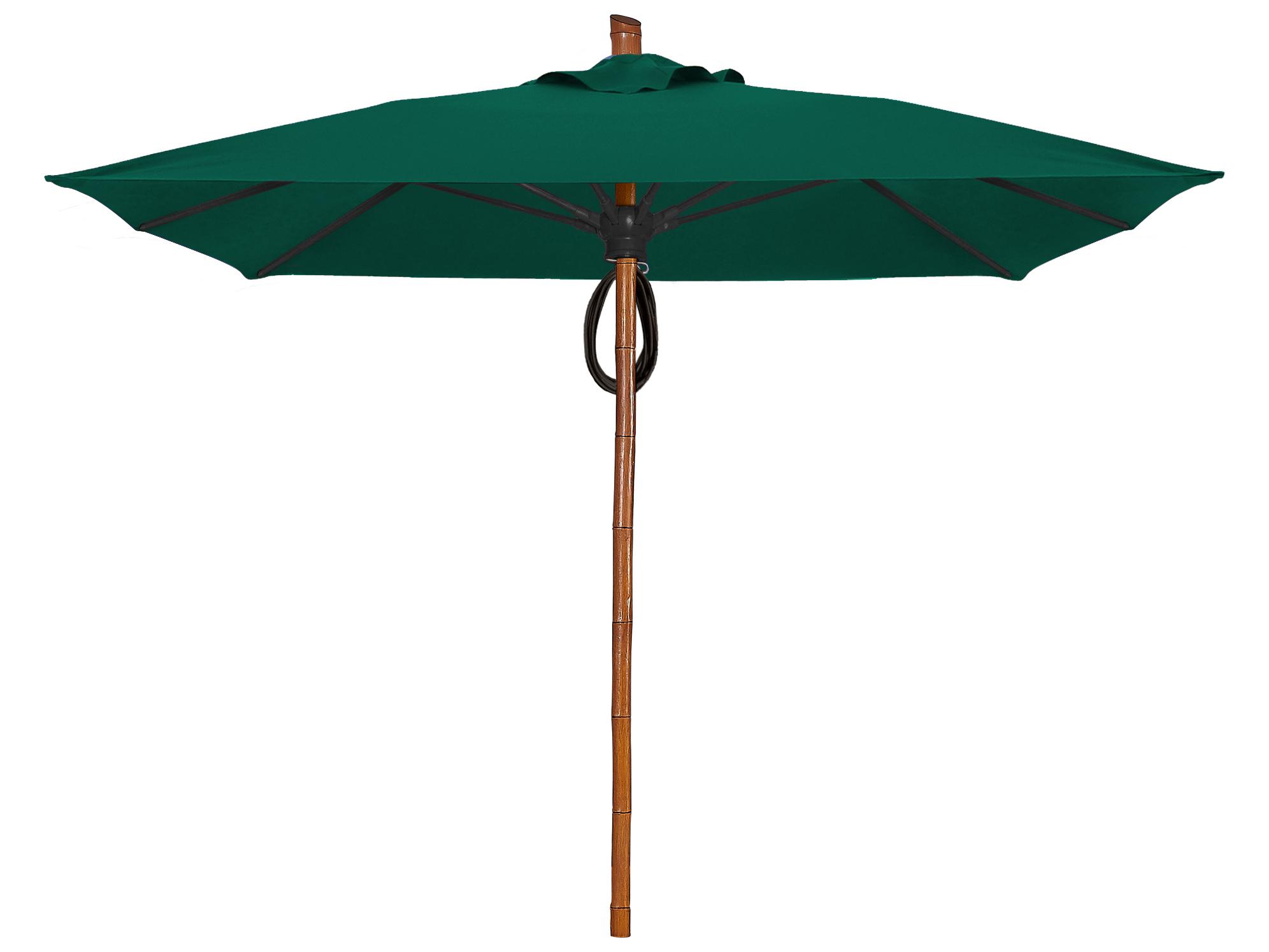 Fiberbuilt Outdoor Umbrellas Prestige - Bambusa Fiberglass 7.5 Foot Square Pulley & Pin Outdoor Umbrella