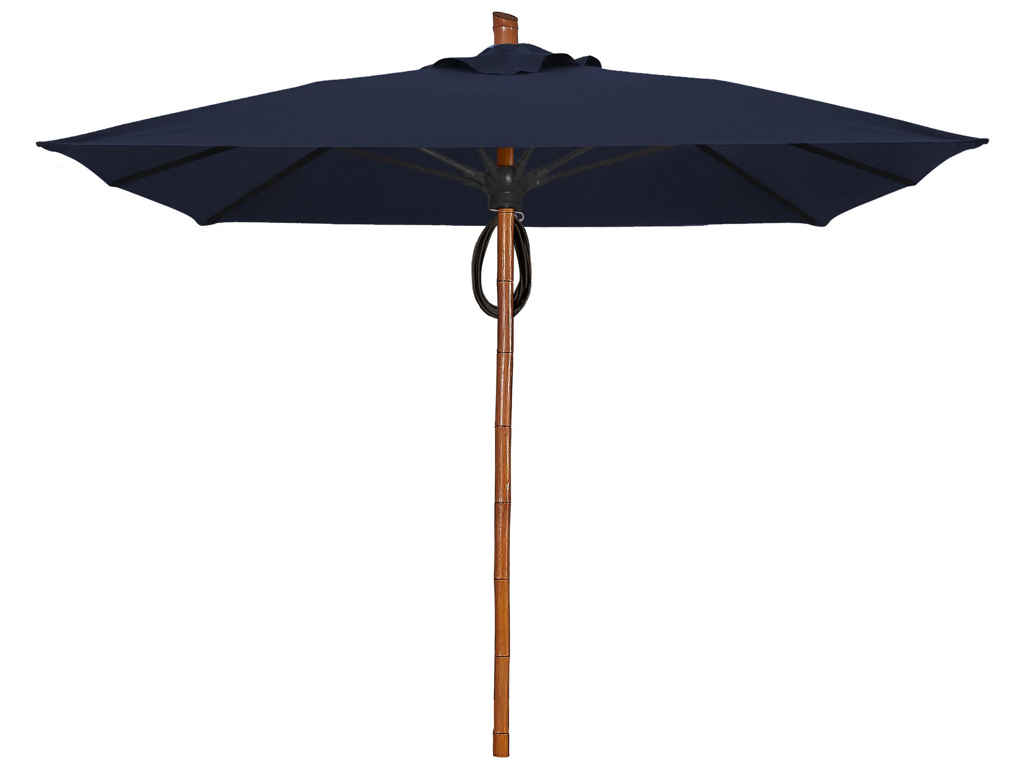 Fiberbuilt Outdoor Umbrellas Prestige - Bambusa Fiberglass 7.5 Foot Square Pulley & Pin Outdoor Umbrella