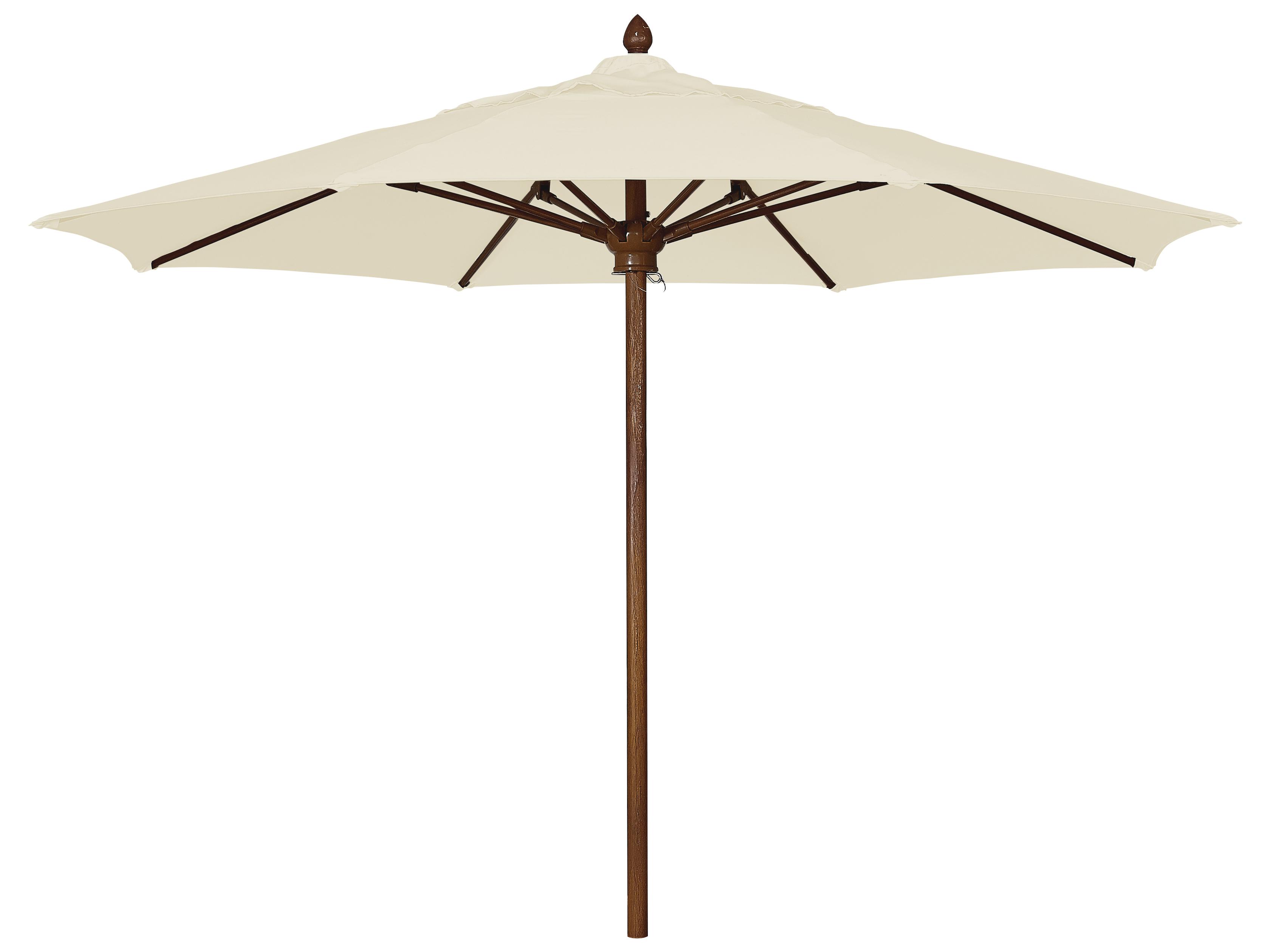 Fiberbuilt Outdoor Patio Umbrellas Augusta Fiber Teak 8 Foot Octagon Pulley & Pin Outdoor Patio Umbrella