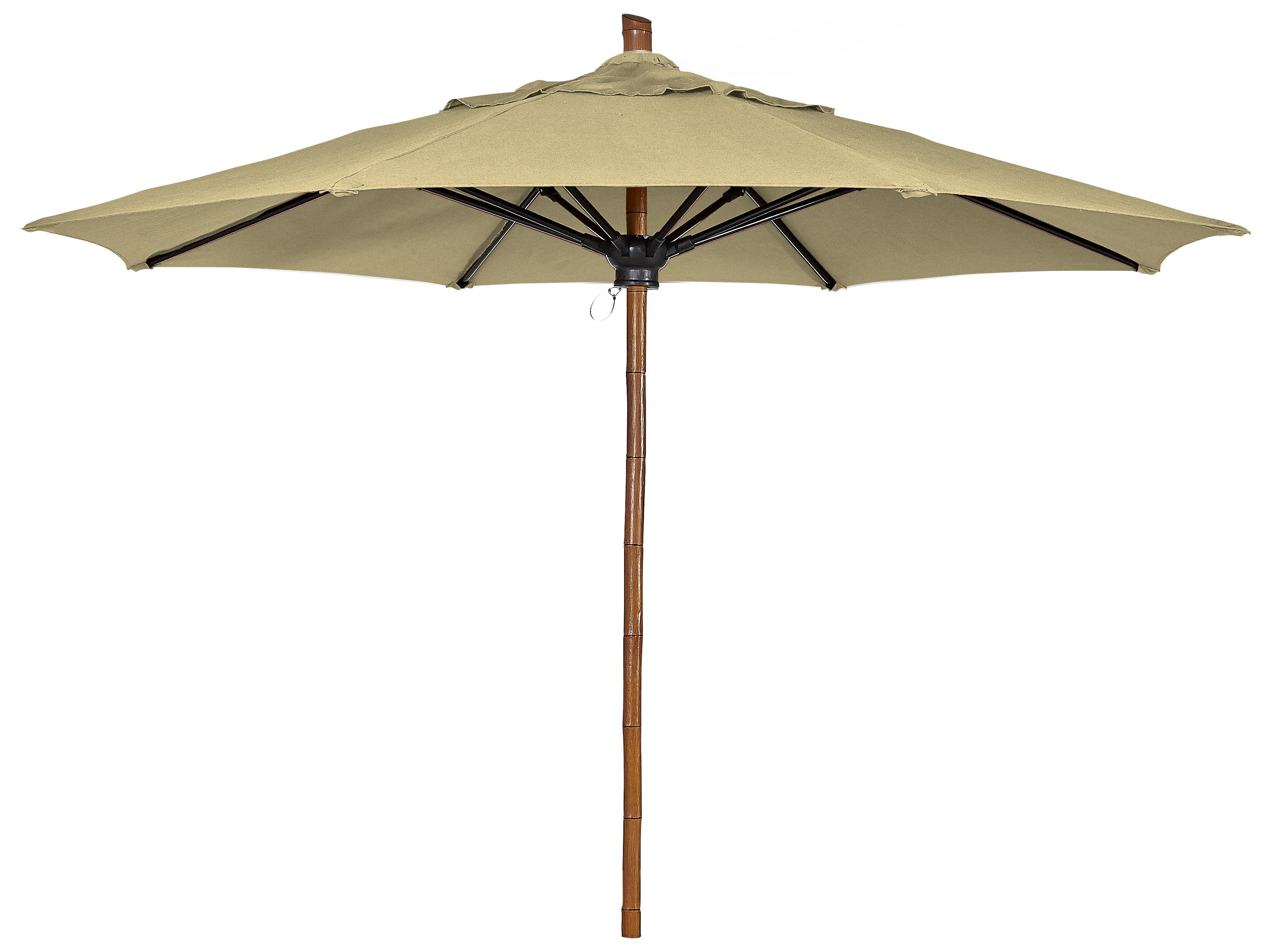 Fiberbuilt Outdoor Patio Umbrellas Prestige - Bambusa Fiberglass 8 Foot Square Pulley and Pin Outdoor Patio Umbrella
