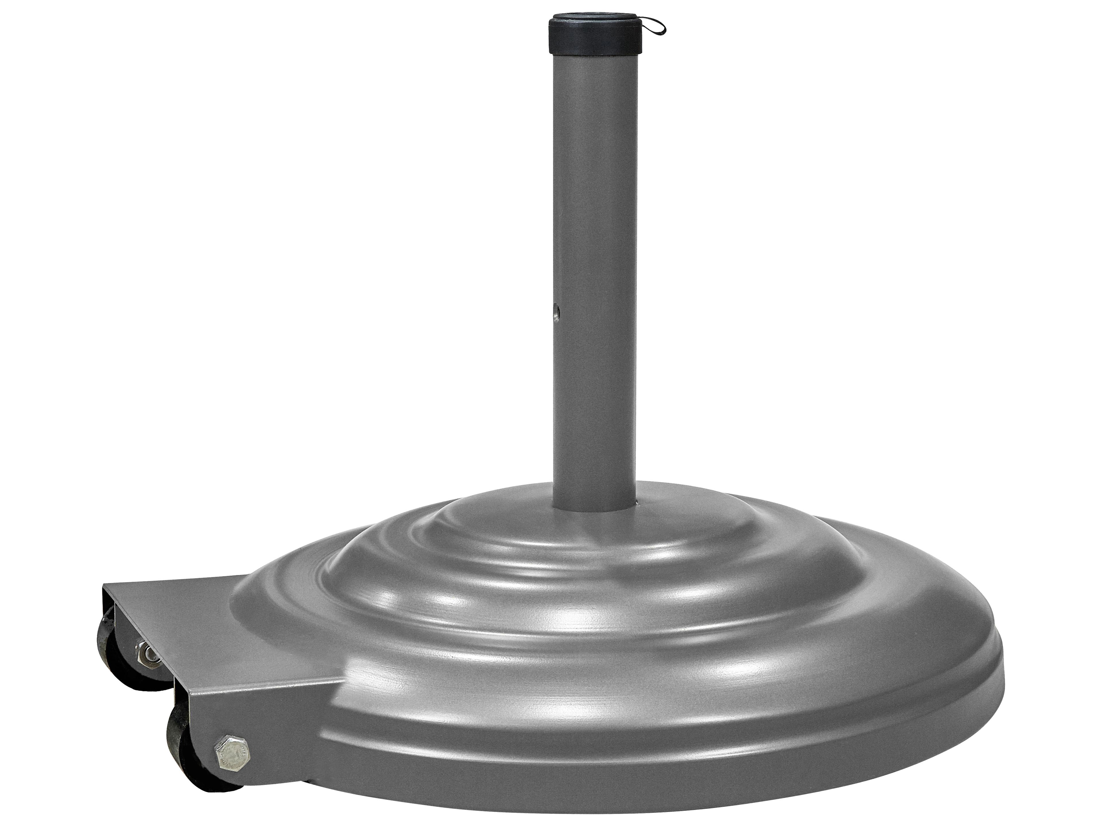 Fiberbuilt Umbrellas Aluminum 175lbs Round Umbrella Base with Wheels