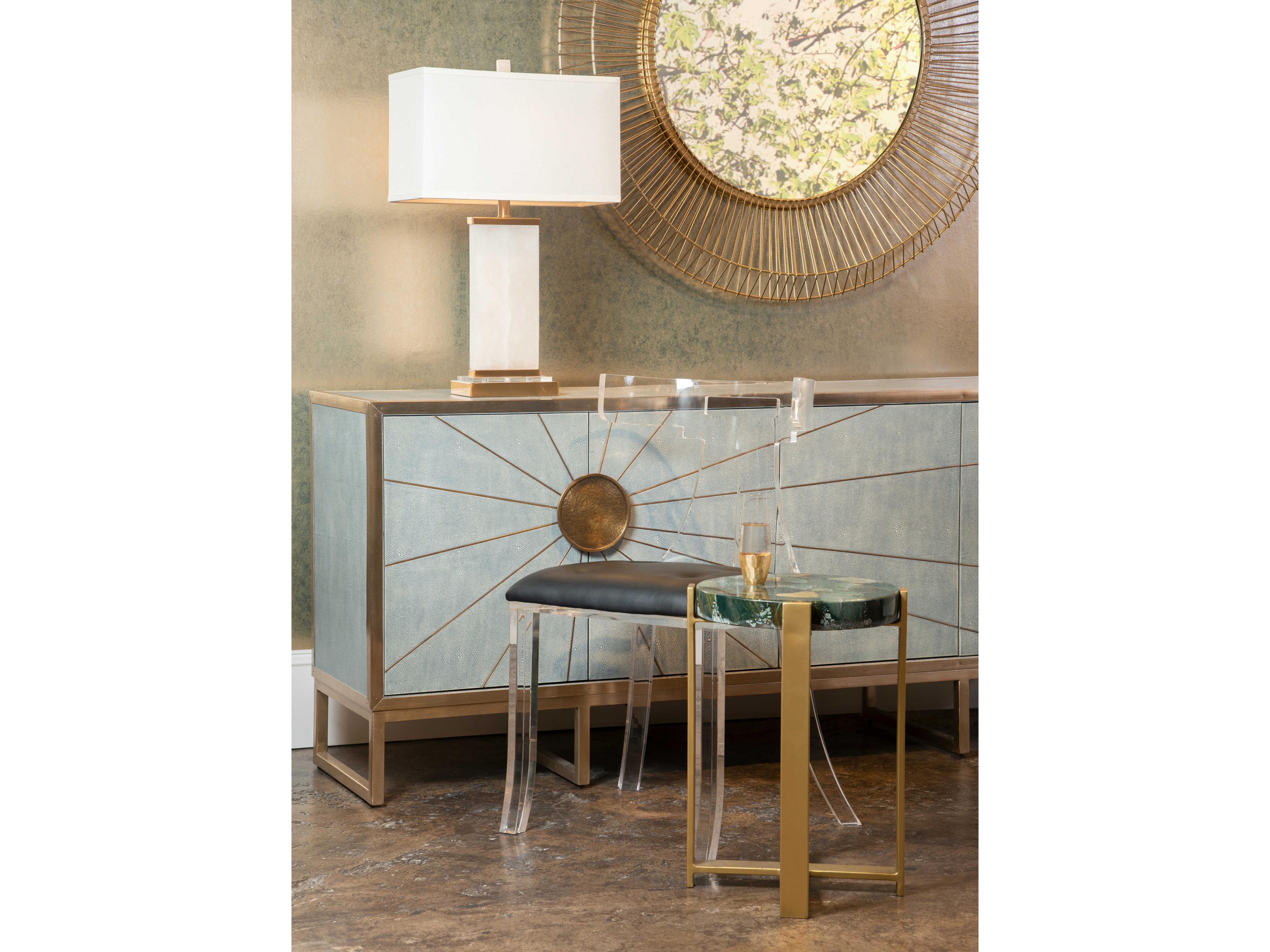 Frederick Cooper Damon Natural White Cream Linen Buffet Lamp