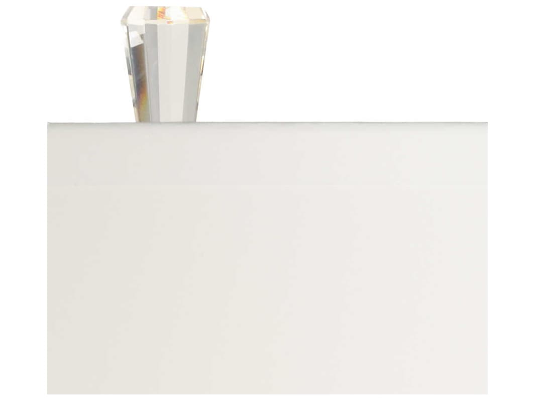 Frederick Cooper Eldon Crystal Clear Off White Silk Buffet Lamp