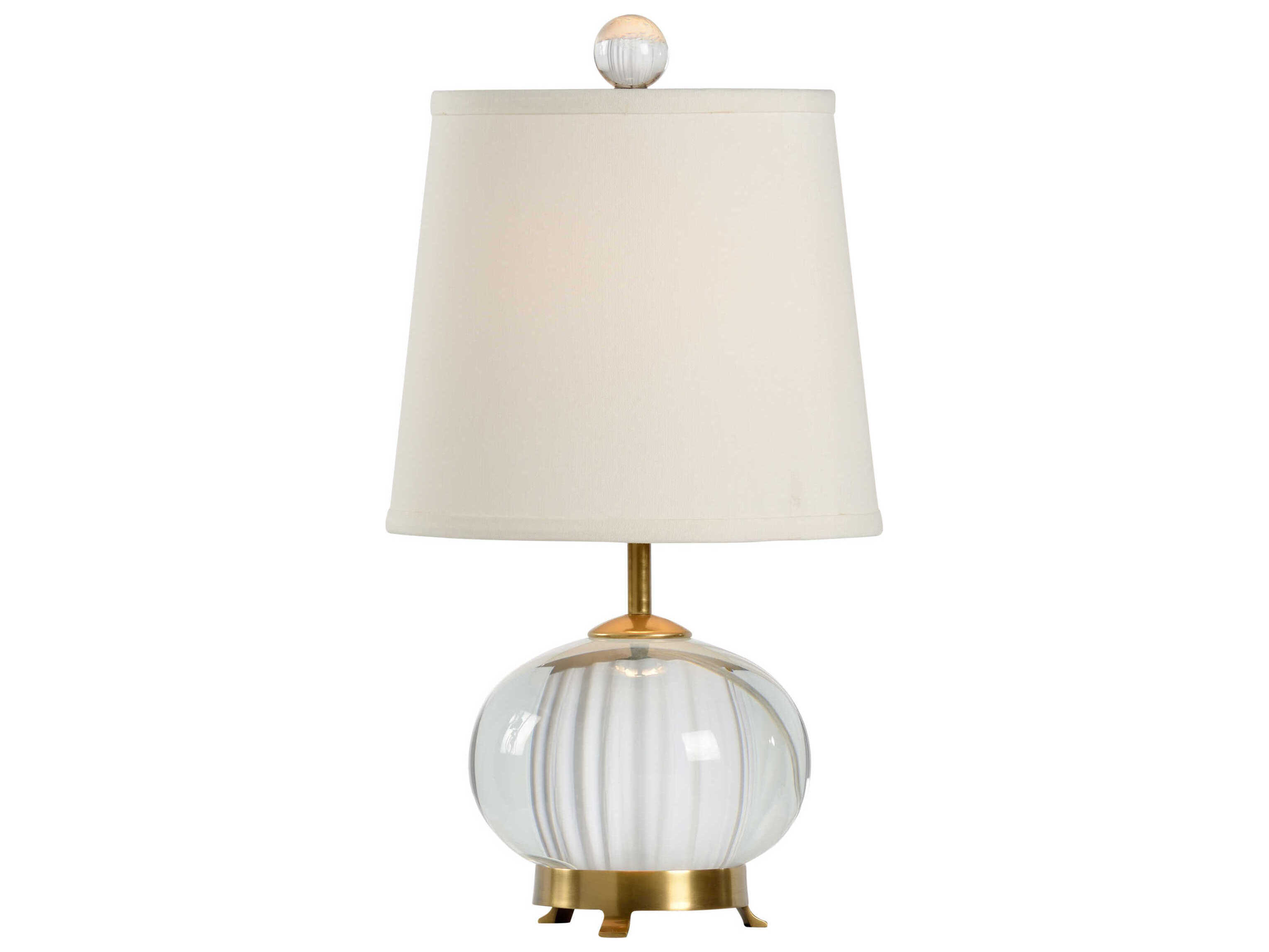 Frederick Cooper Eathon Crystal Clear Off White Silkette Table Lamp