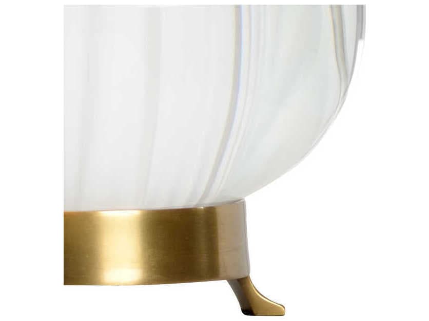 Frederick Cooper Eathon Crystal Clear Off White Silkette Table Lamp