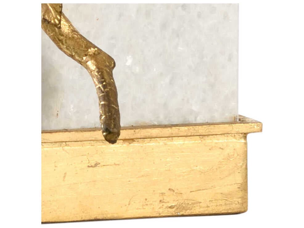 Frederick Cooper Fujian Natural White Antique Gold Leaf Off Silk Buffet Lamp