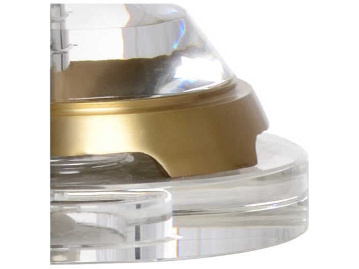 Frederick Cooper Peninsula Crystal Clear Antique Patina Off White Silk Buffet Lamp