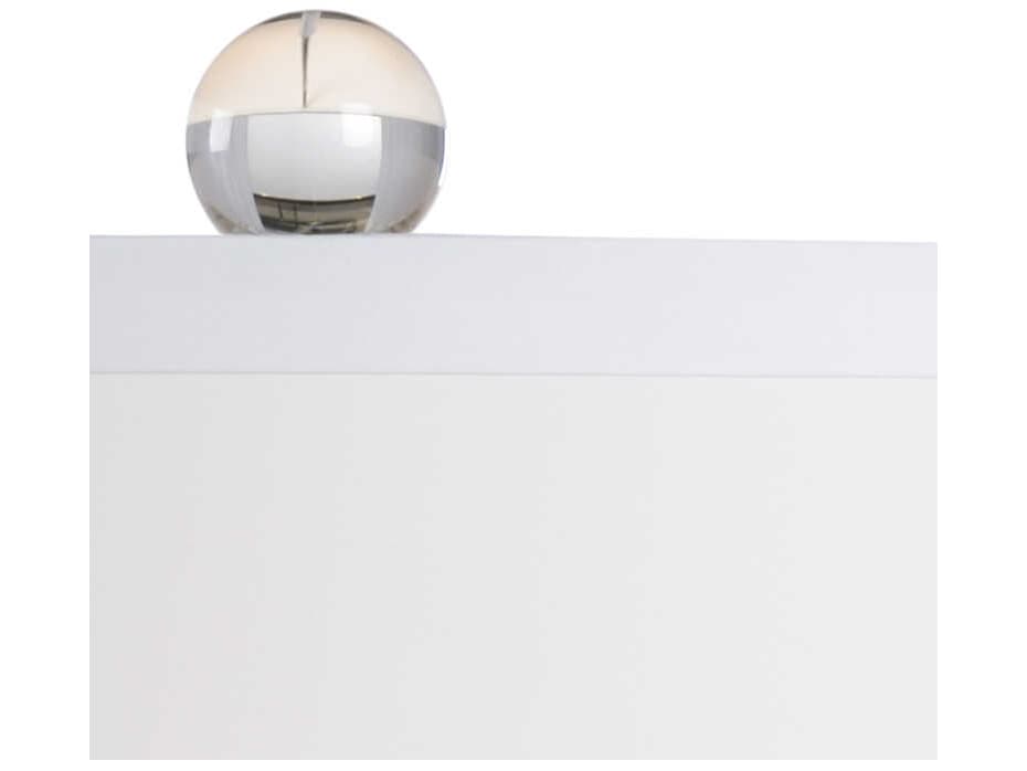 Frederick Cooper Peninsula Crystal Clear Antique Patina Off White Silk Buffet Lamp