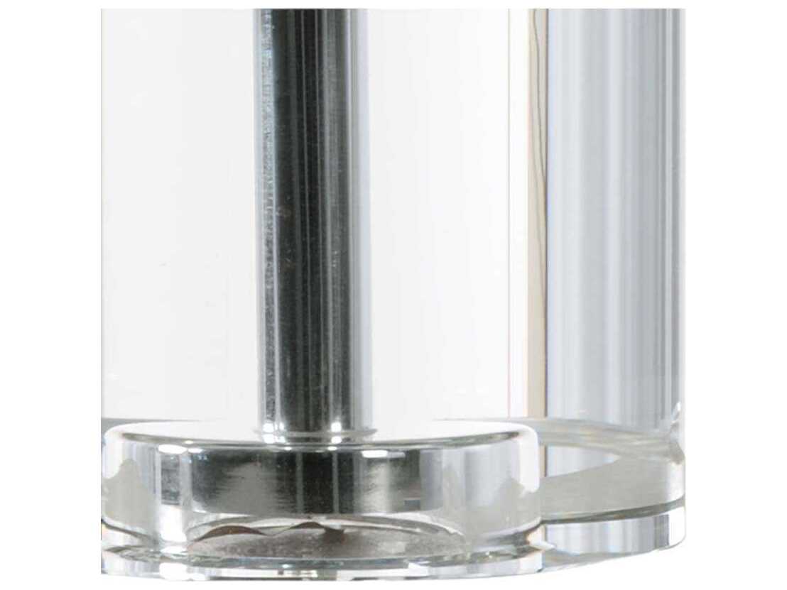 Frederick Cooper Judith Crystal Glass Blue White Linen Clear Buffet Lamp