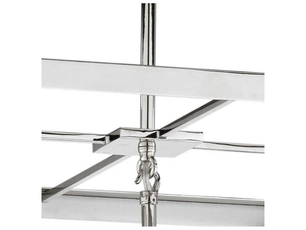 Frederick Cooper 1-Light Polished Nickel White Glass Globe Geometric Pendant