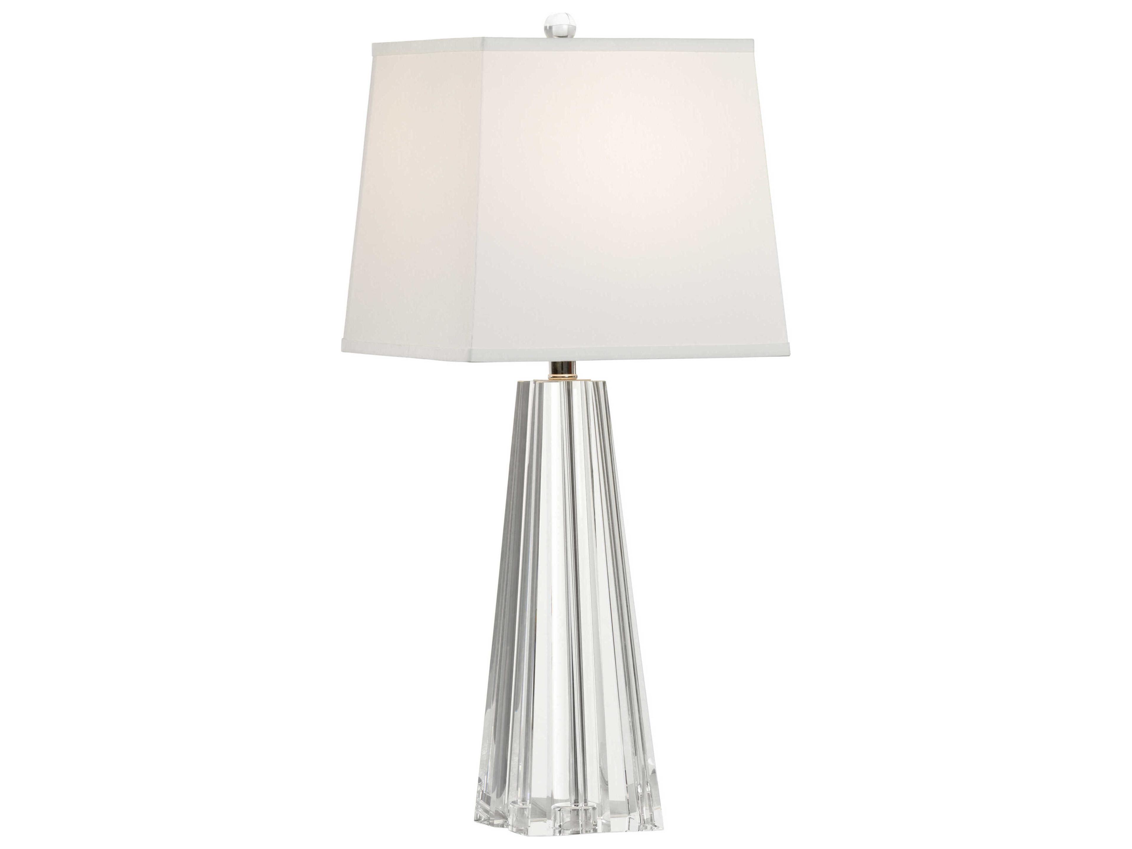 Frederick Cooper Irina Crystal Clear Off White Silkette Buffet Lamp