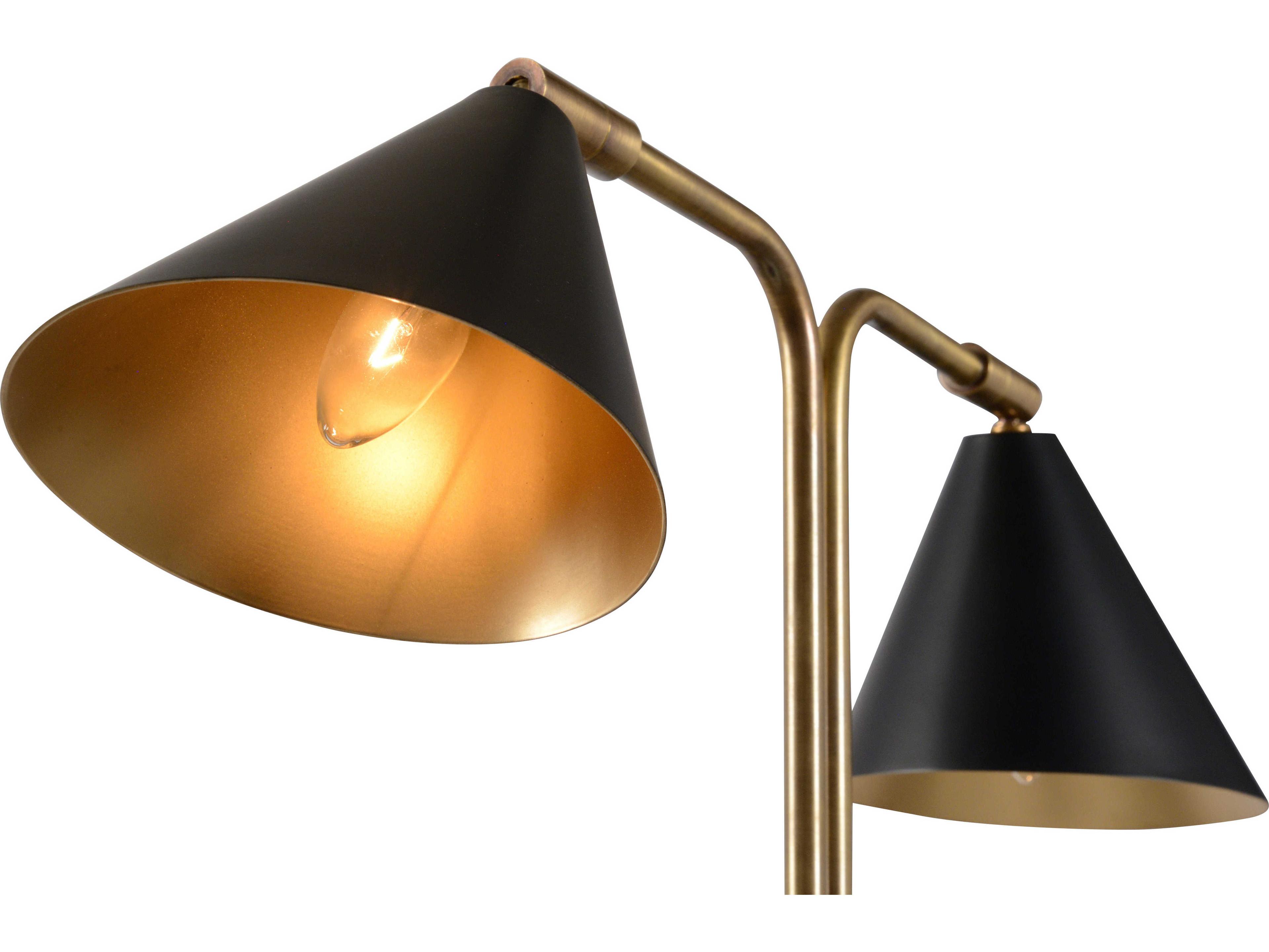 Frederick Cooper Rizzo Gold Black Desk Lamp