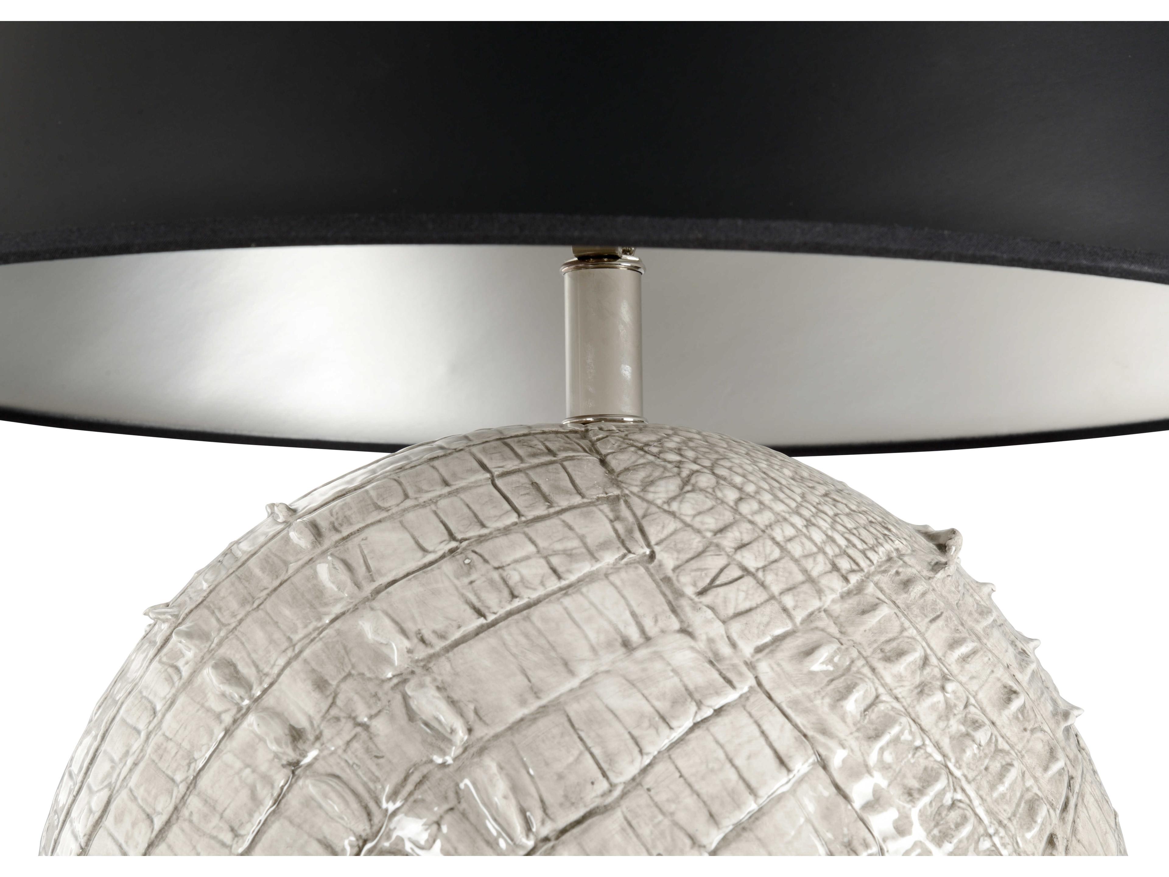 Frederick Cooper Ally Cream Gray Glaze Black Paper Buffet Lamp