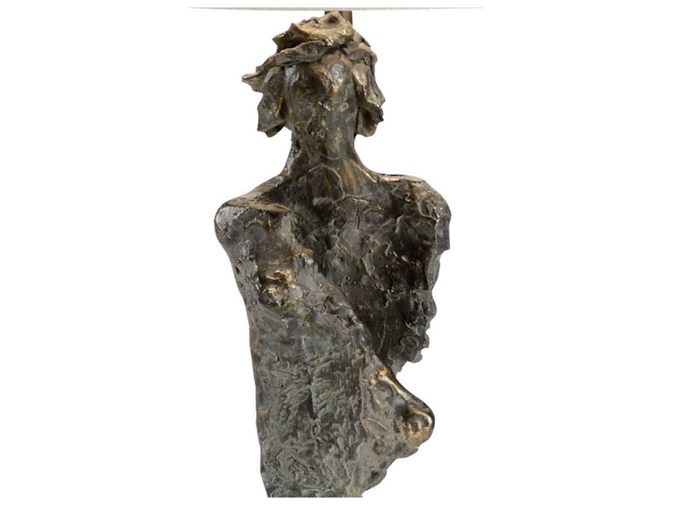 Frederick Cooper Gertrude Dark Bronze Light Taupe Natural Linen Buffet Lamp