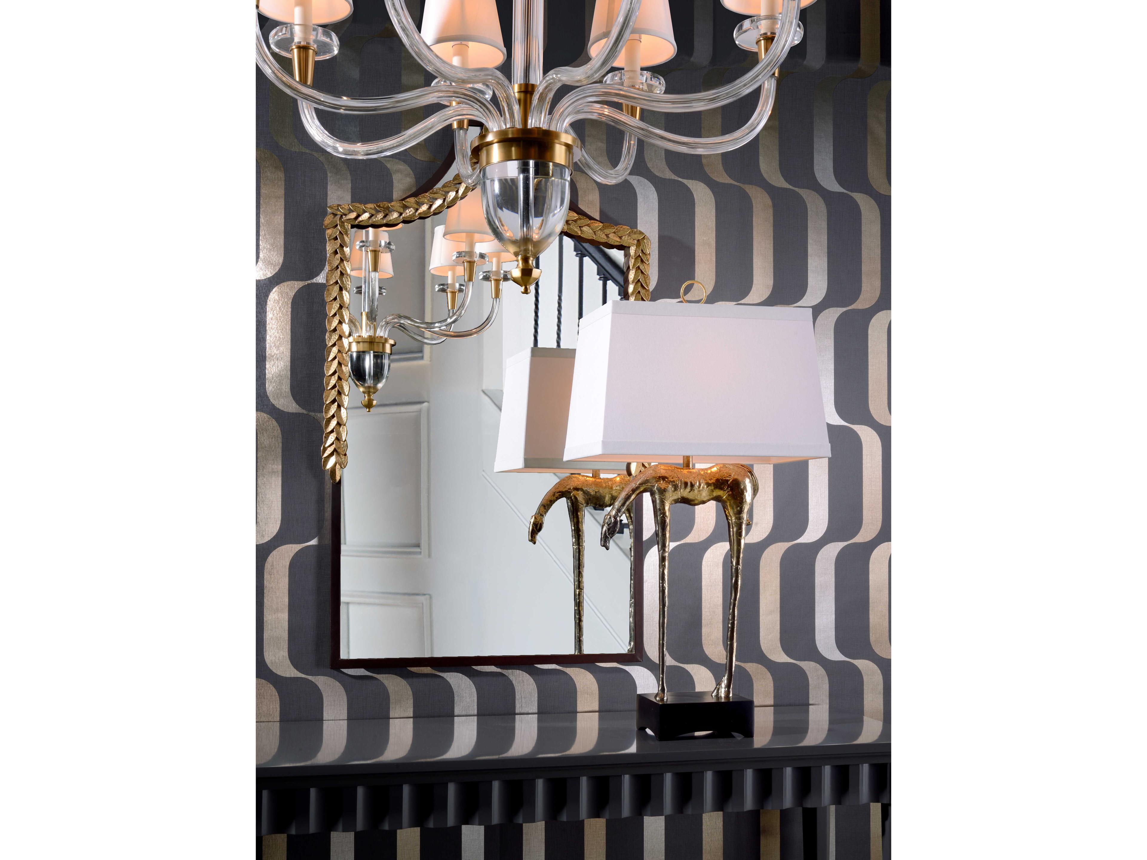 Frederick Cooper Homer Antique Gold Off White Silkette Buffet Lamp