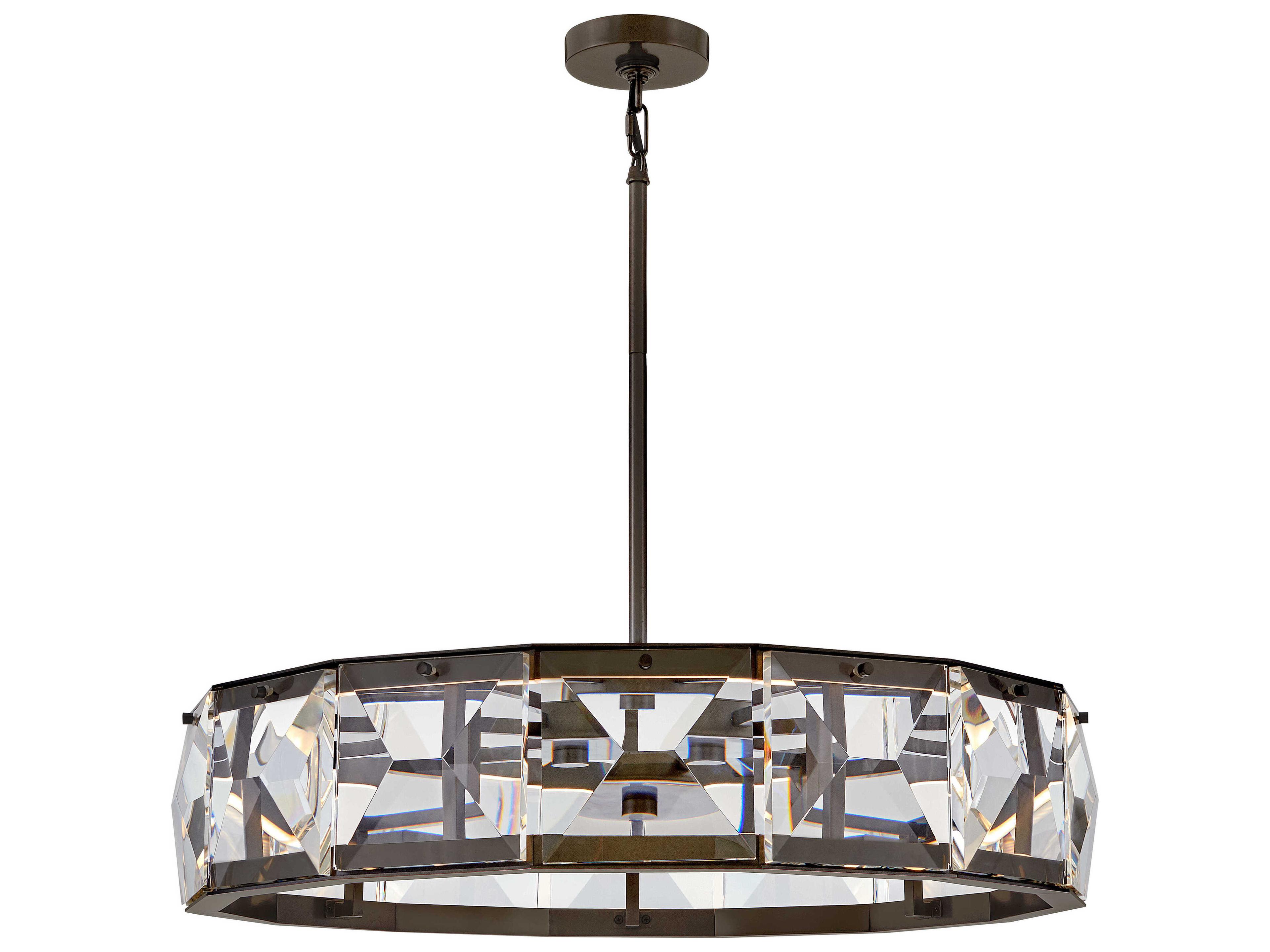 Fredrick Ramond Jolie Black Oxide Crystal LED Geometric Pendant