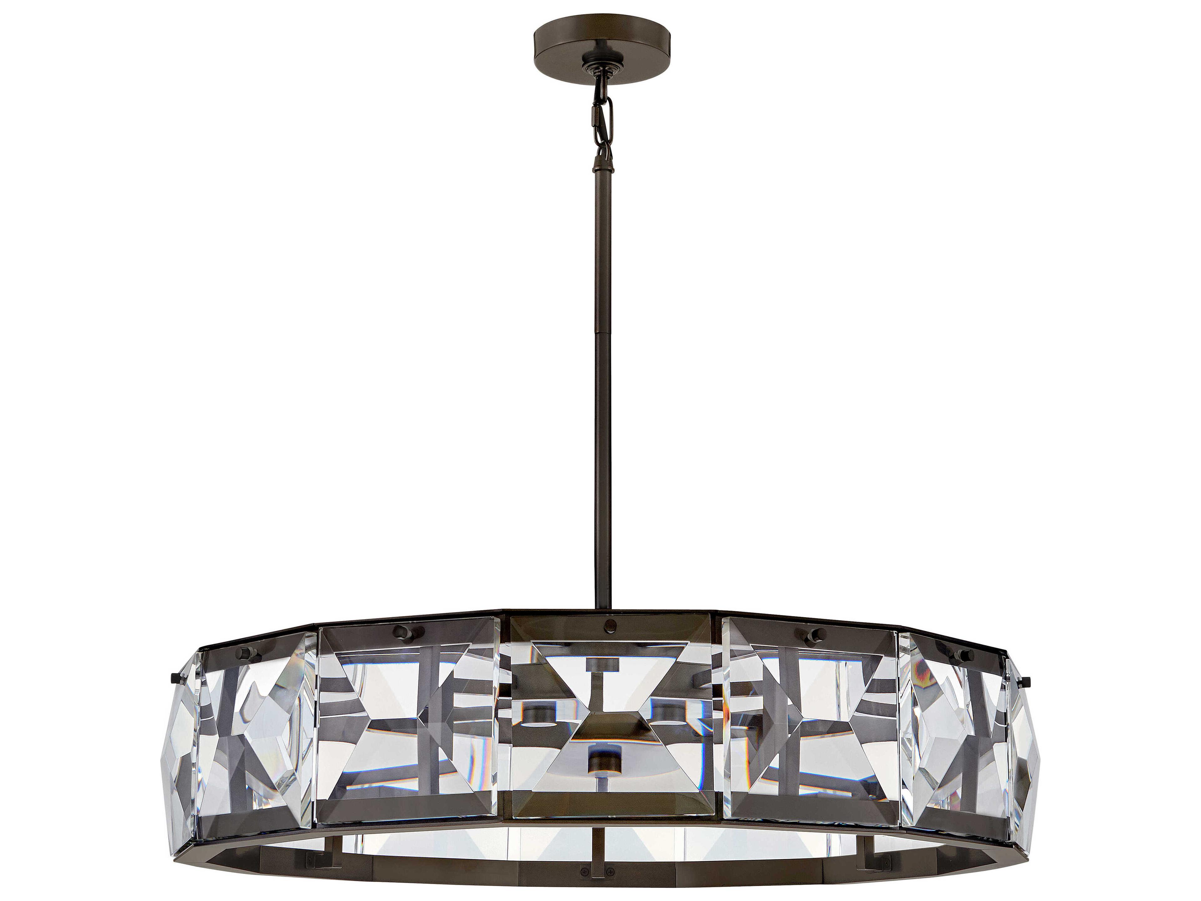 Fredrick Ramond Jolie Black Oxide Crystal LED Geometric Pendant