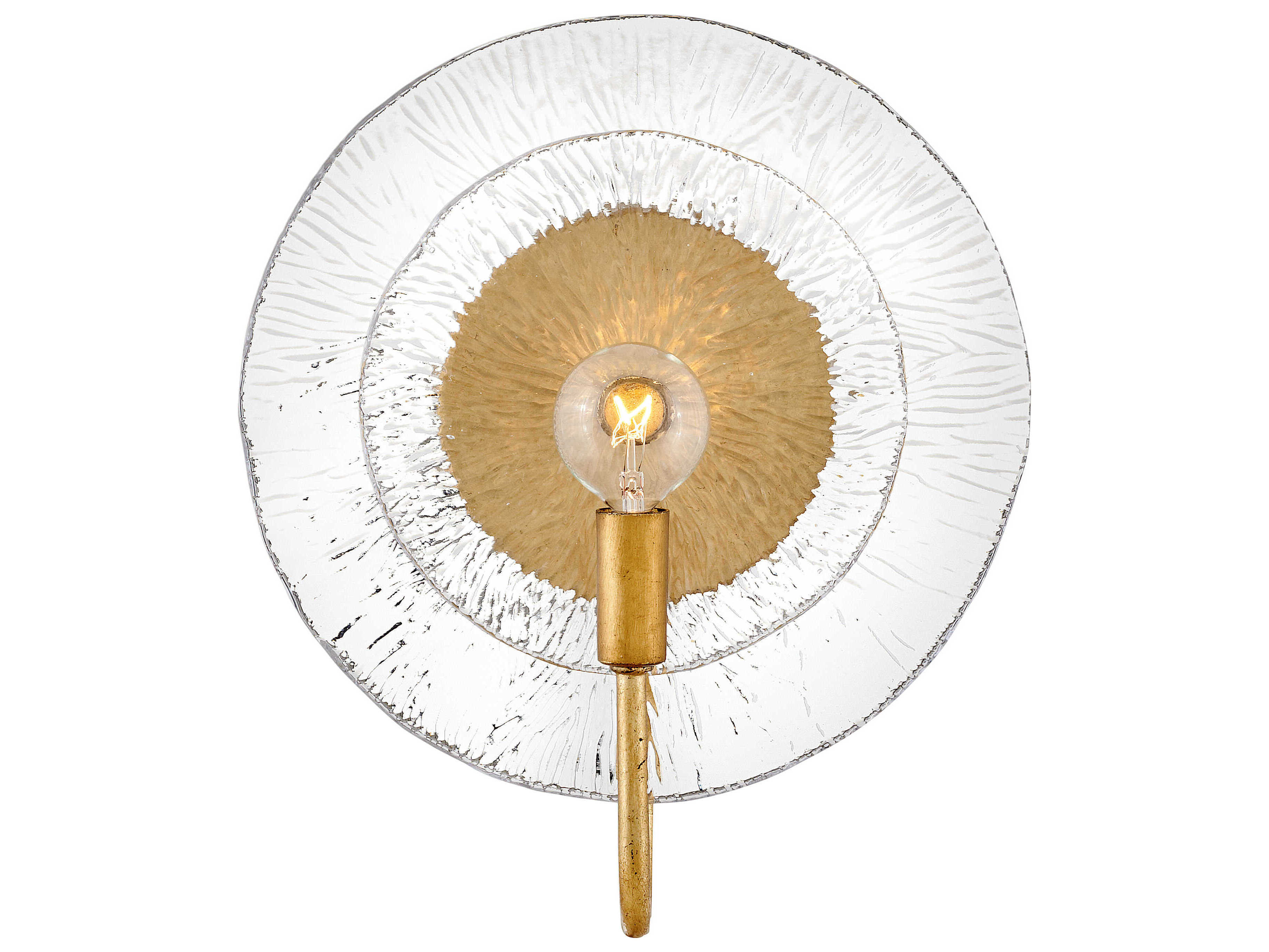 Fredrick Ramond Rene 1-Light Distressed Brass Glass LED Wall Sconce