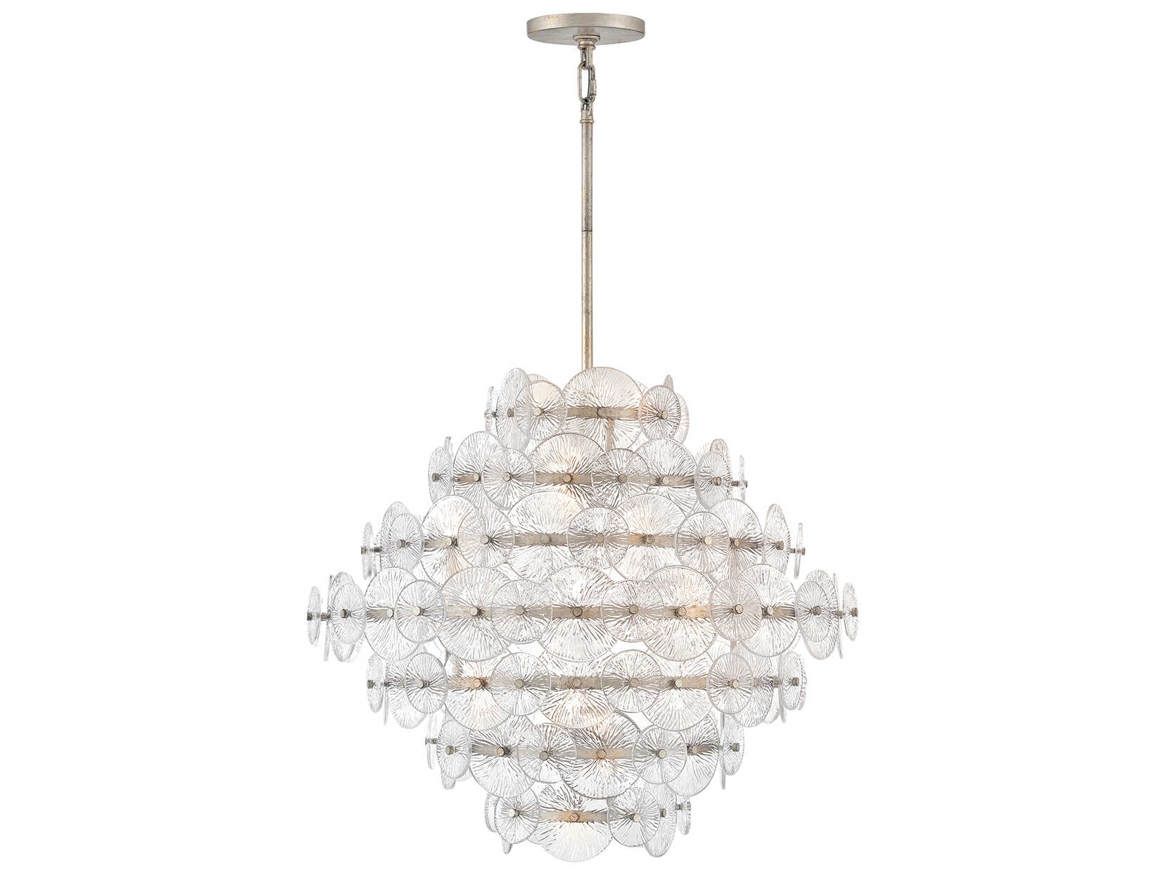Fredrick Ramond Rene 16-Light Glacial Gray Tiered Pendant