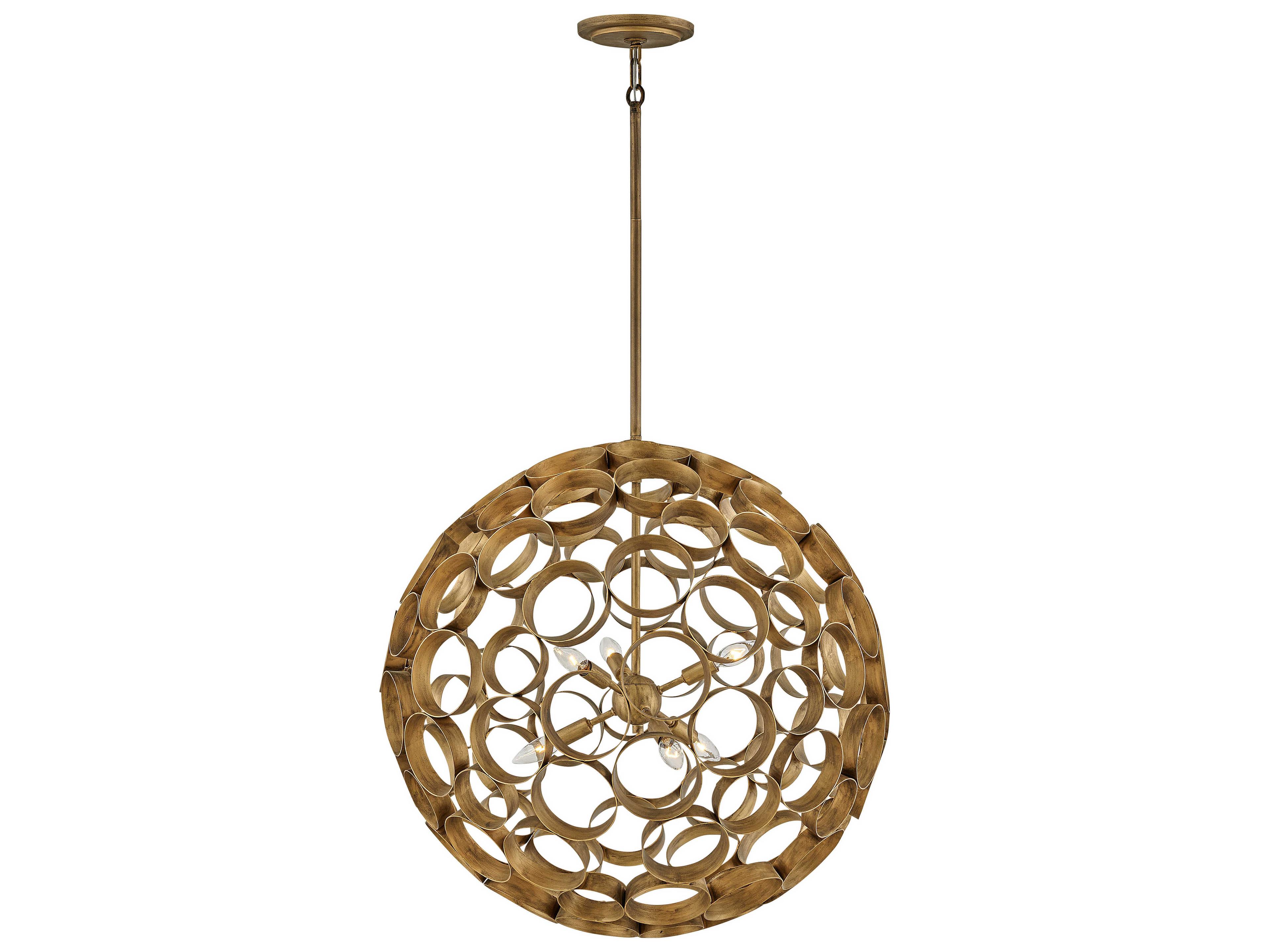 Fredrick Ramond Centric 6-Light Burnished Gold Globe Pendant
