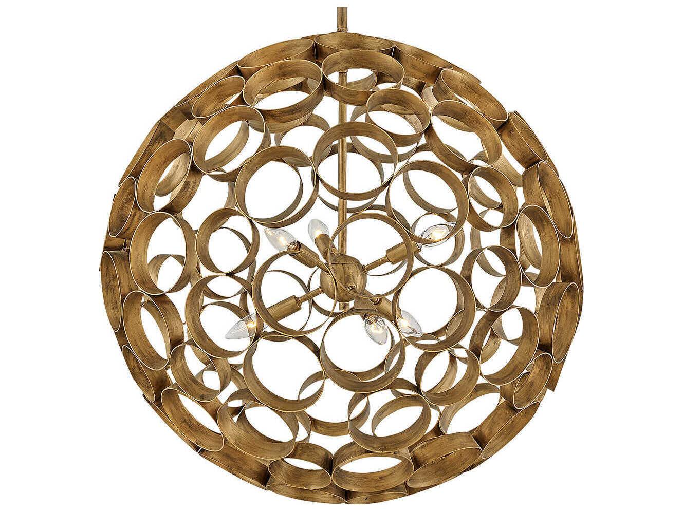 Fredrick Ramond Centric 6-Light Burnished Gold Globe Pendant