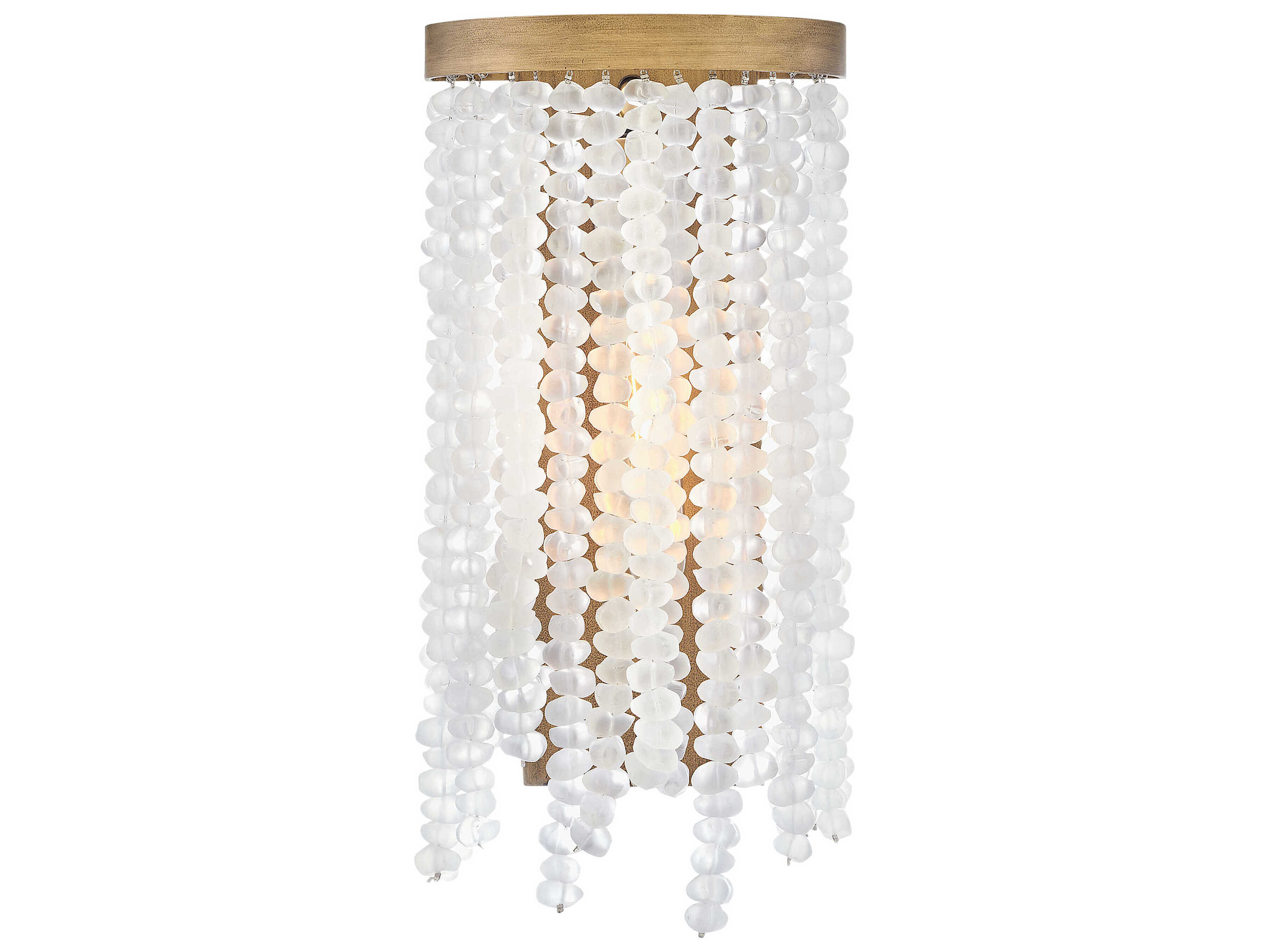 Fredrick Ramond Dune 1-Light Burnished Gold Glass LED Wall Sconce