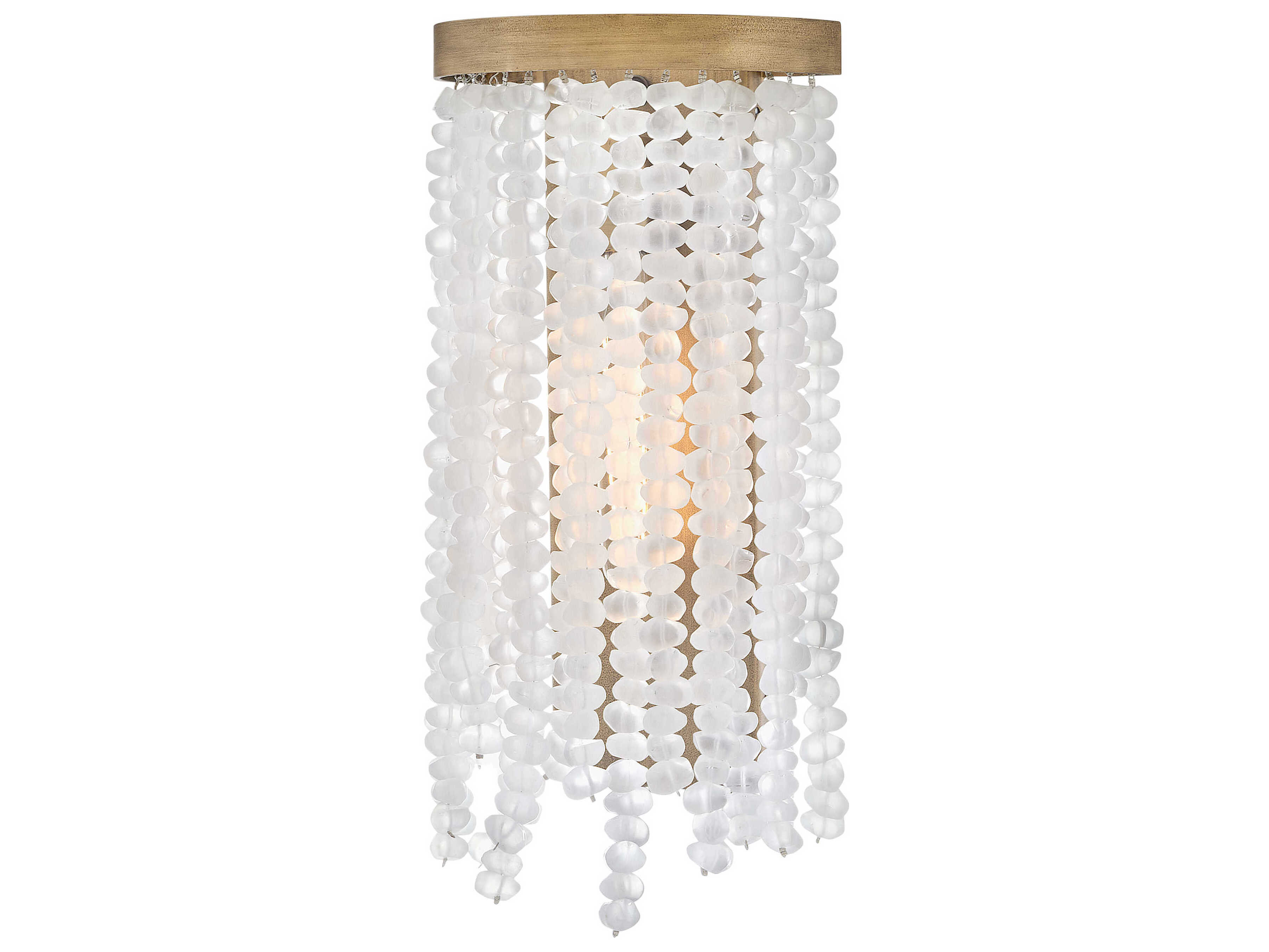 Fredrick Ramond Dune 1-Light Burnished Gold Glass LED Wall Sconce