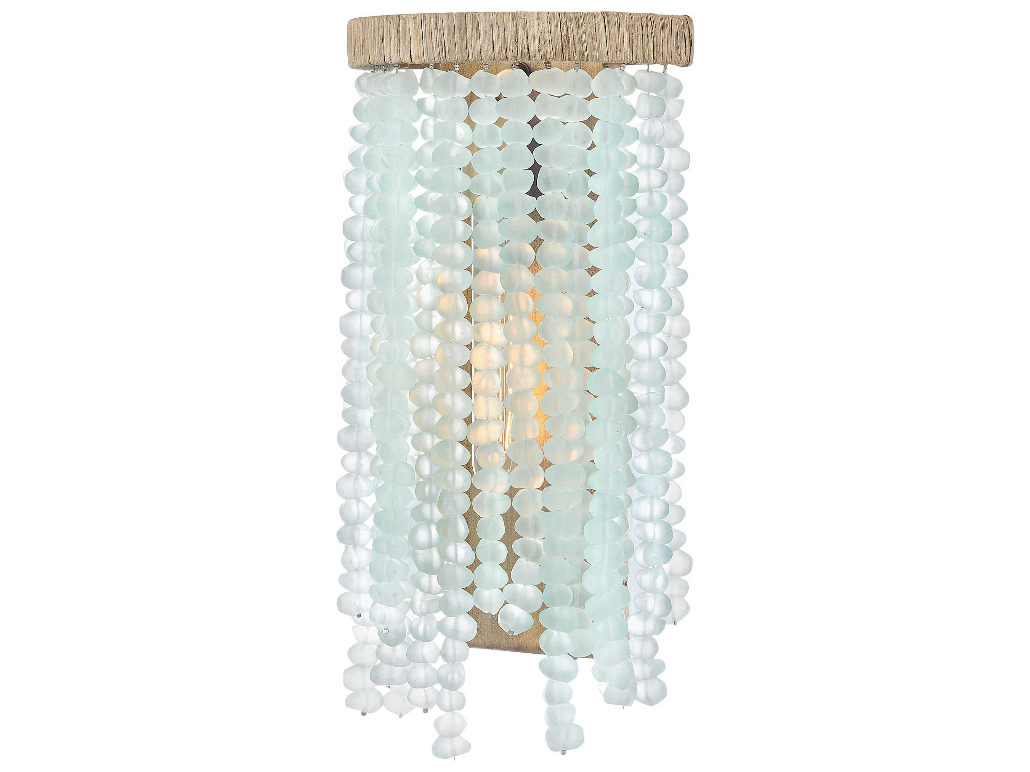 Fredrick Ramond Dune 1-Light Burnished Gold Glass LED Wall Sconce