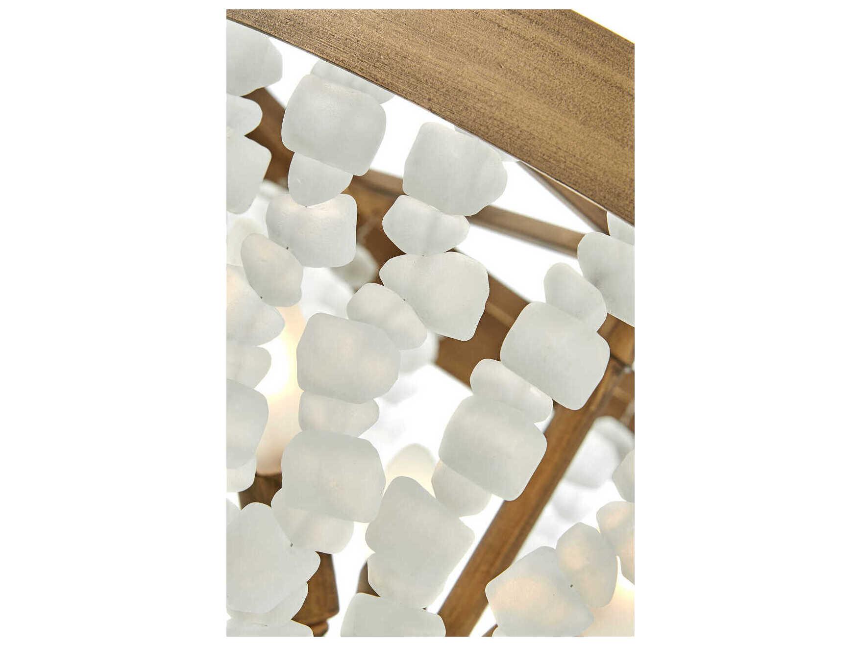 Fredrick Ramond Dune 4-Light Burnished Gold Glass Semi Flush Mount